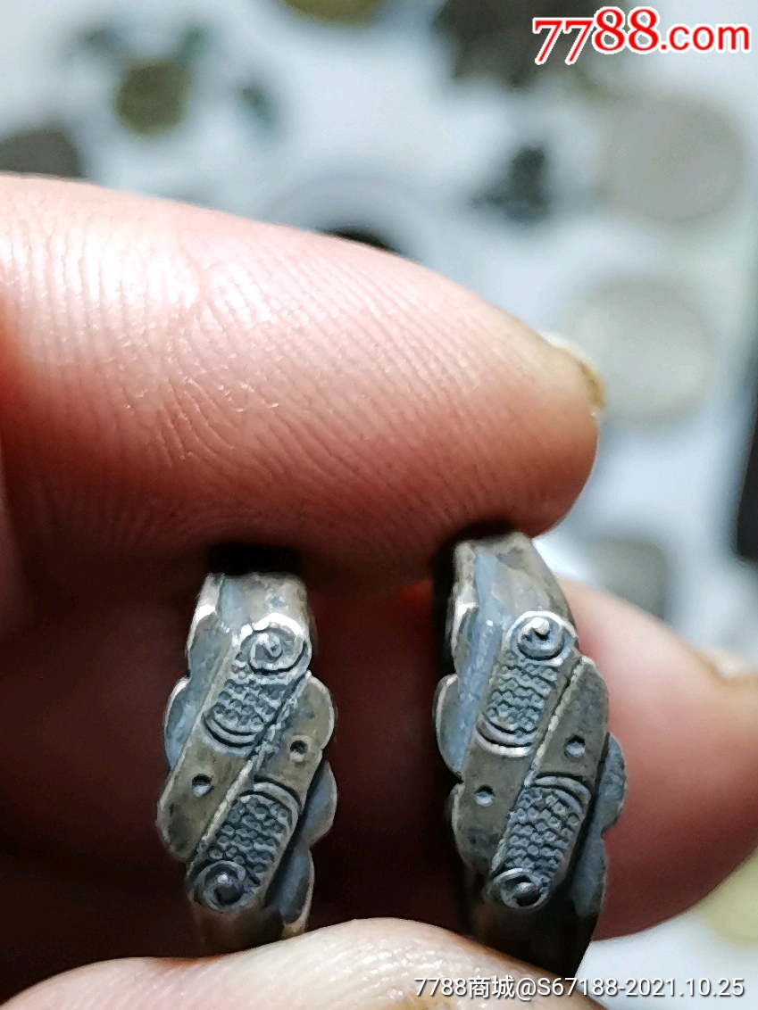 民国顺祥款八宝银戒指一对_价格300元【古苑轩】_第1张_7788收藏