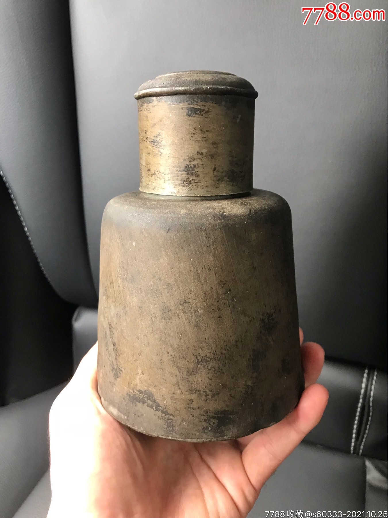 精品清代钟形(马蹄形)锡制茶叶罐_锡壶/锡器_图片价格_收藏交易_7788