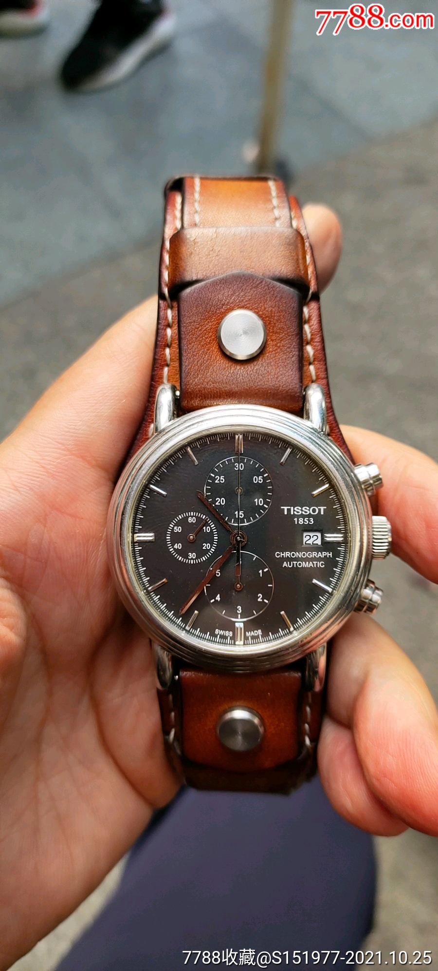 天梭杜鲁尔多功能计时款t099427男士机械表表径43上手非常大气