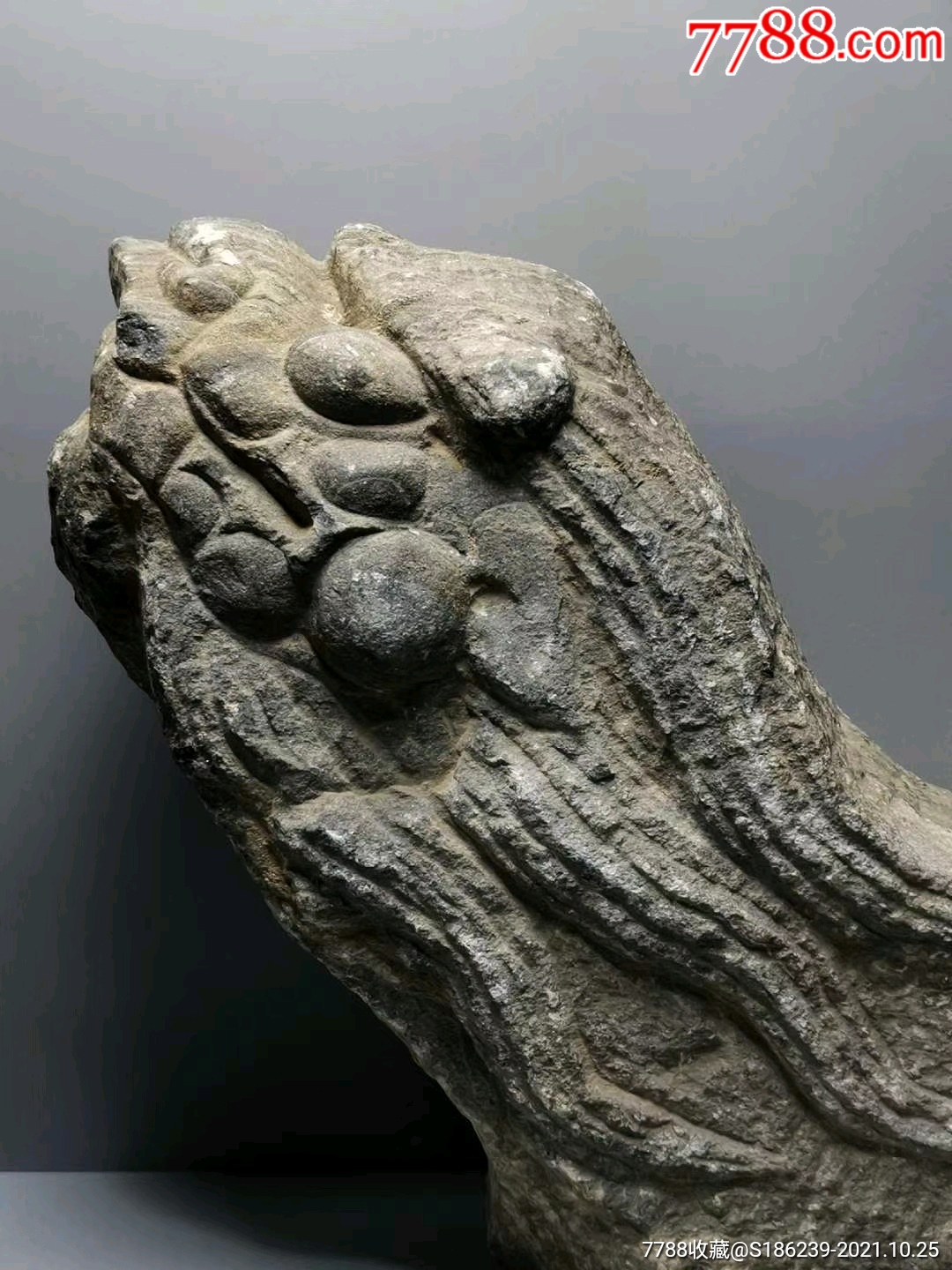 传世石雕明清老石雕龙擡头螭吻