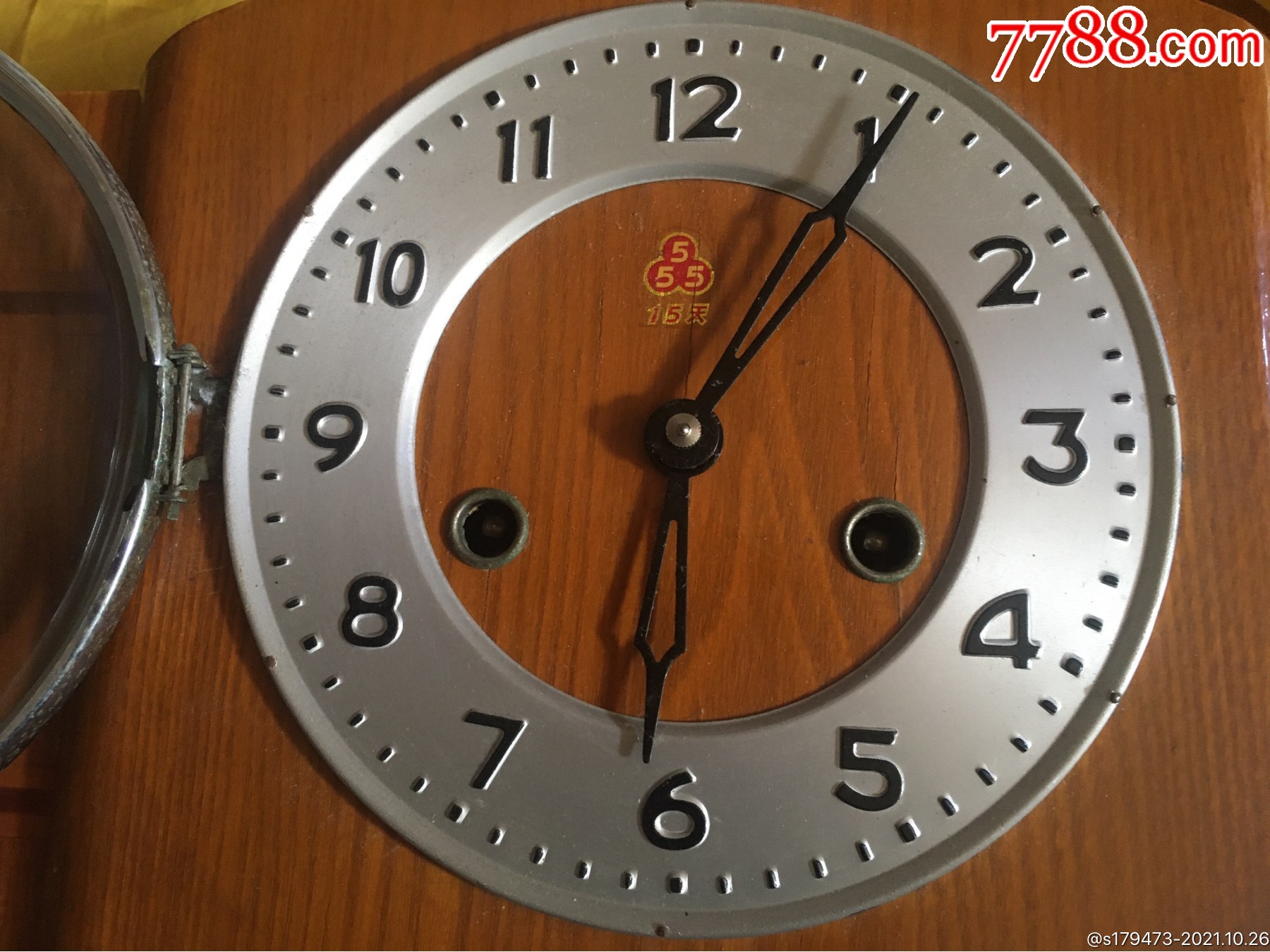 铜芯老机械钟老三五牌台钟555牌座钟正常走时正常报时敲钟喔实拍中国