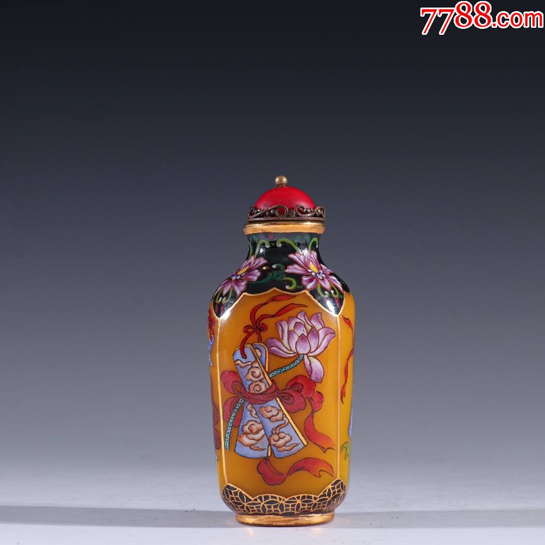 黄琉璃吉祥八宝鼻烟壶_价格2400元_第1张_7788收藏__收藏热线