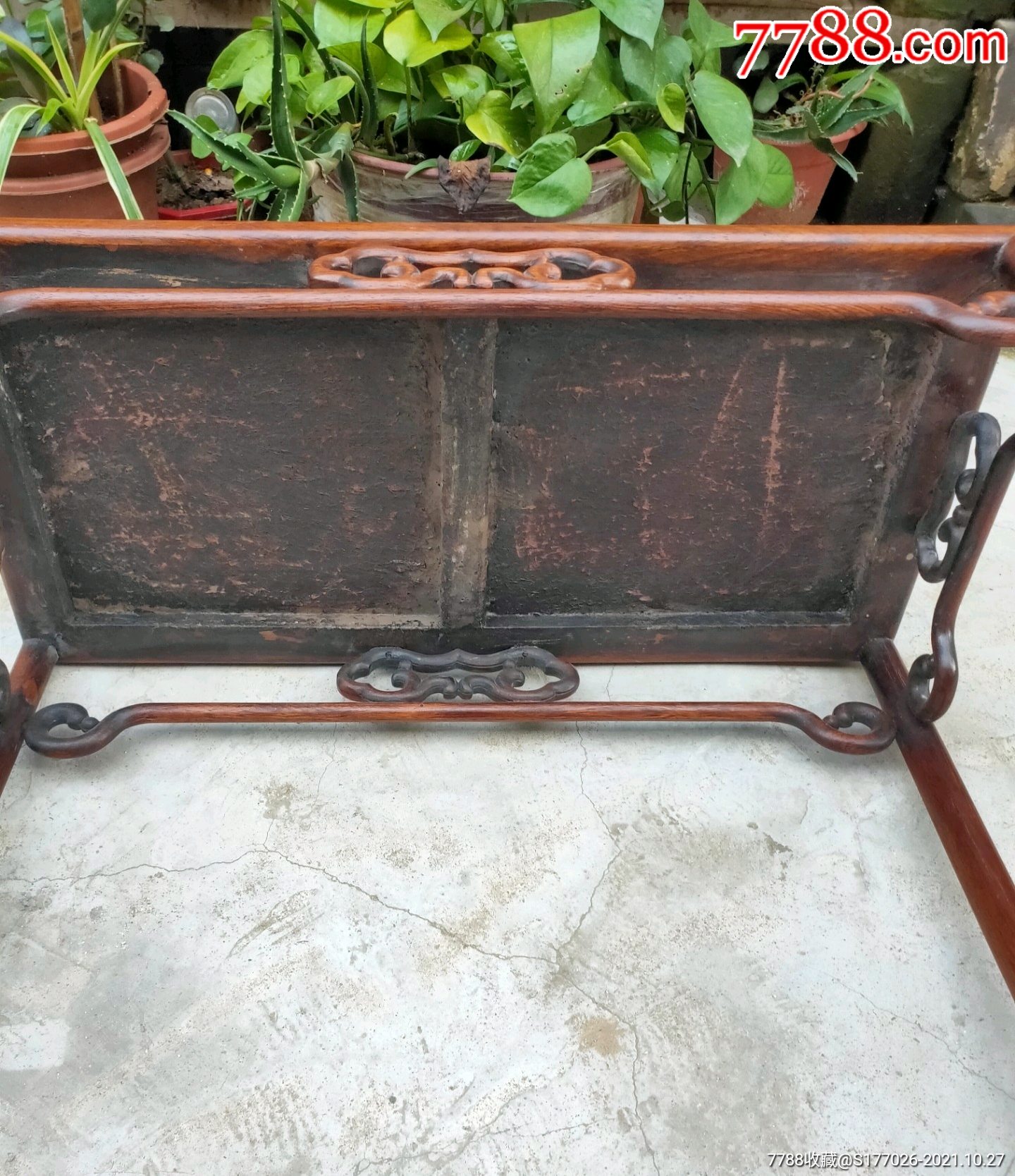 明代黄花梨供桌书桌满鬼脸