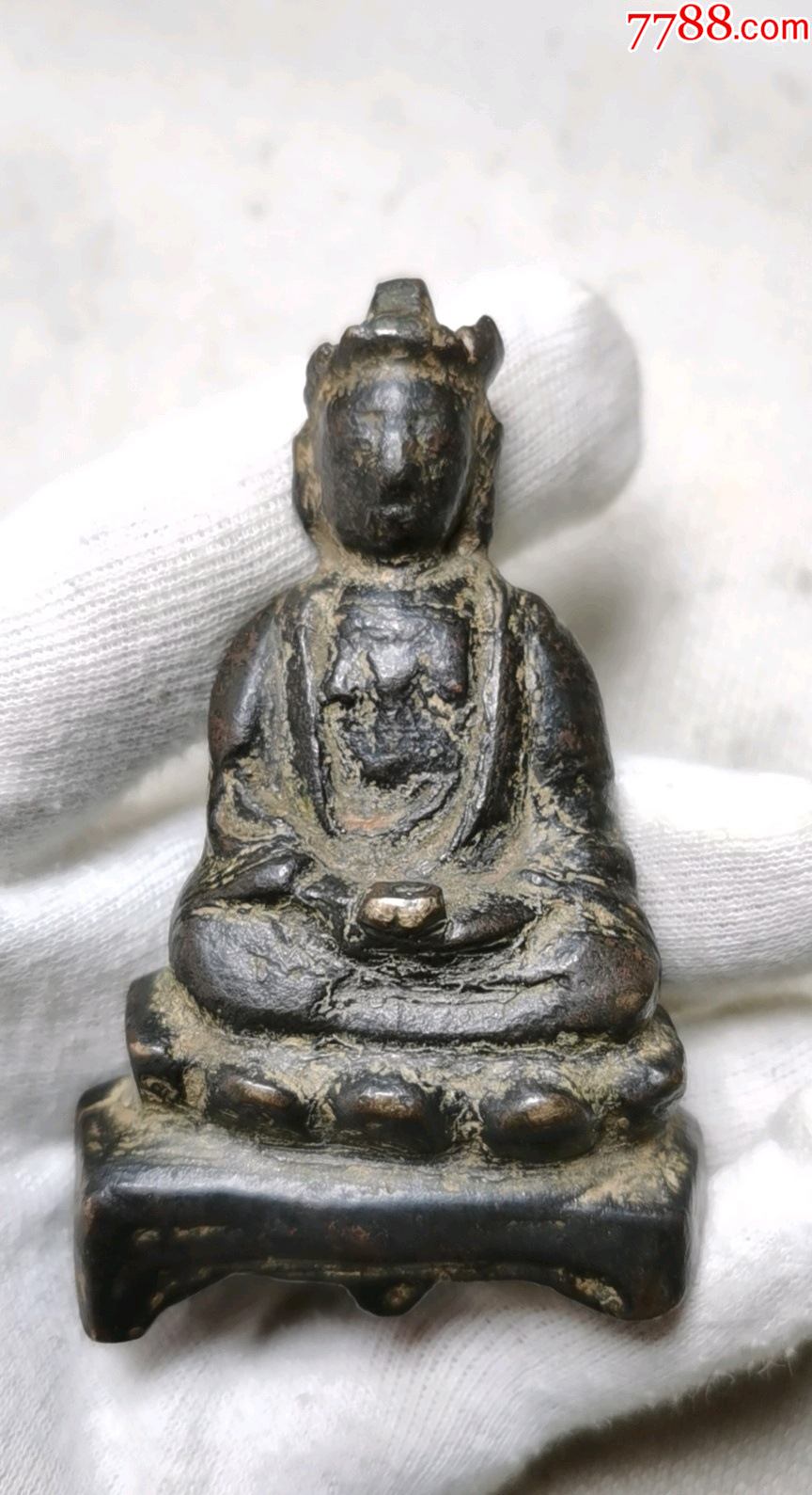 宋代铜佛像一尊包浆自然一眼老