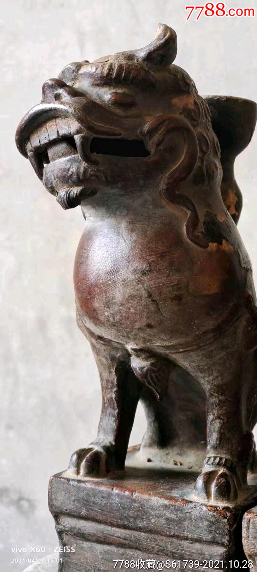 清代陶器狮子一对