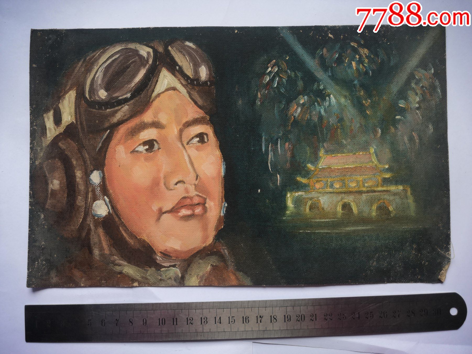 中国空军飞行员作战图1-价格:50元-se83446895-水粉/水彩原画-零售