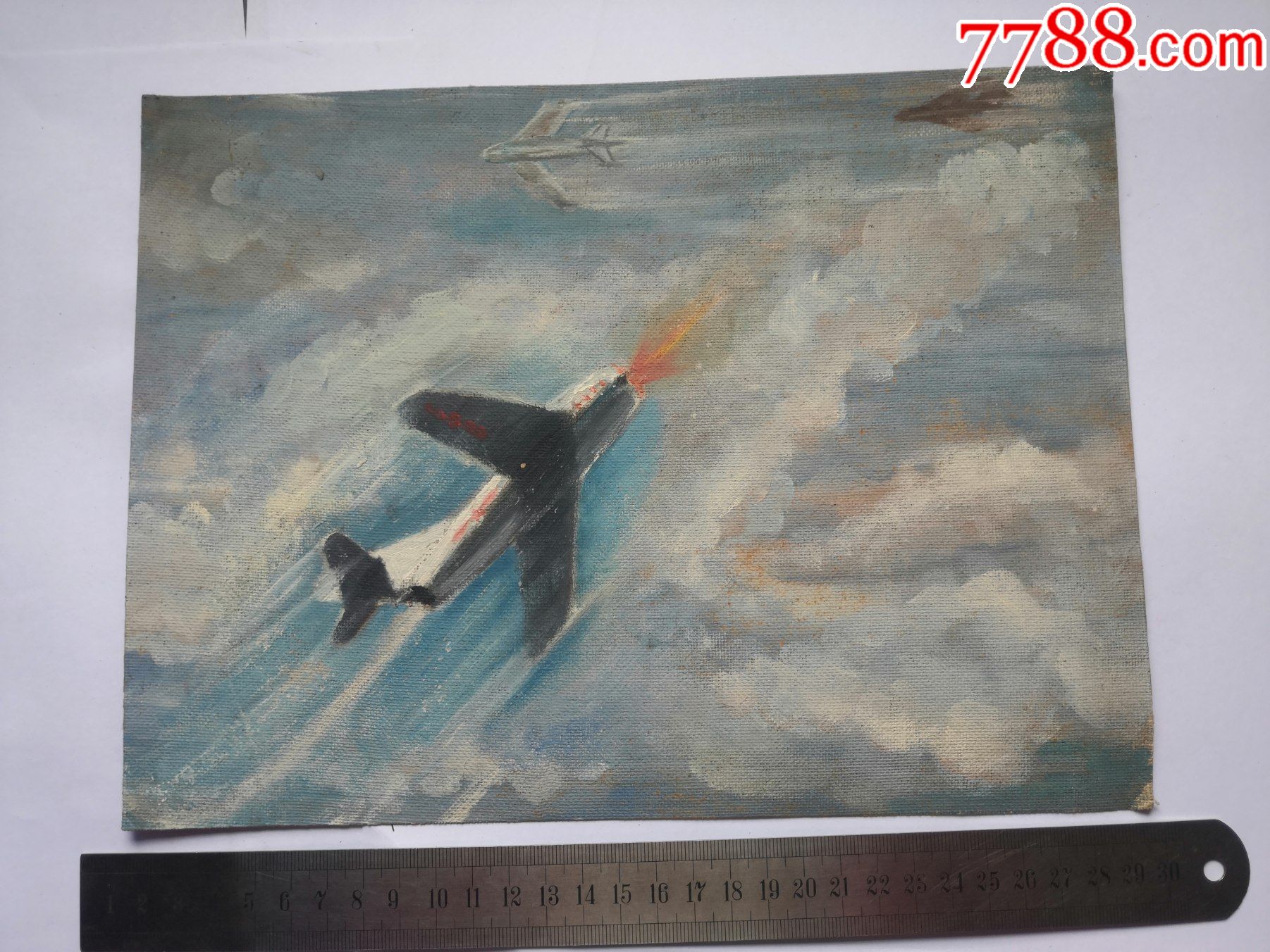 中国空军飞行员作战图2-价格:40元-se83447030-水粉/水彩原画-零售