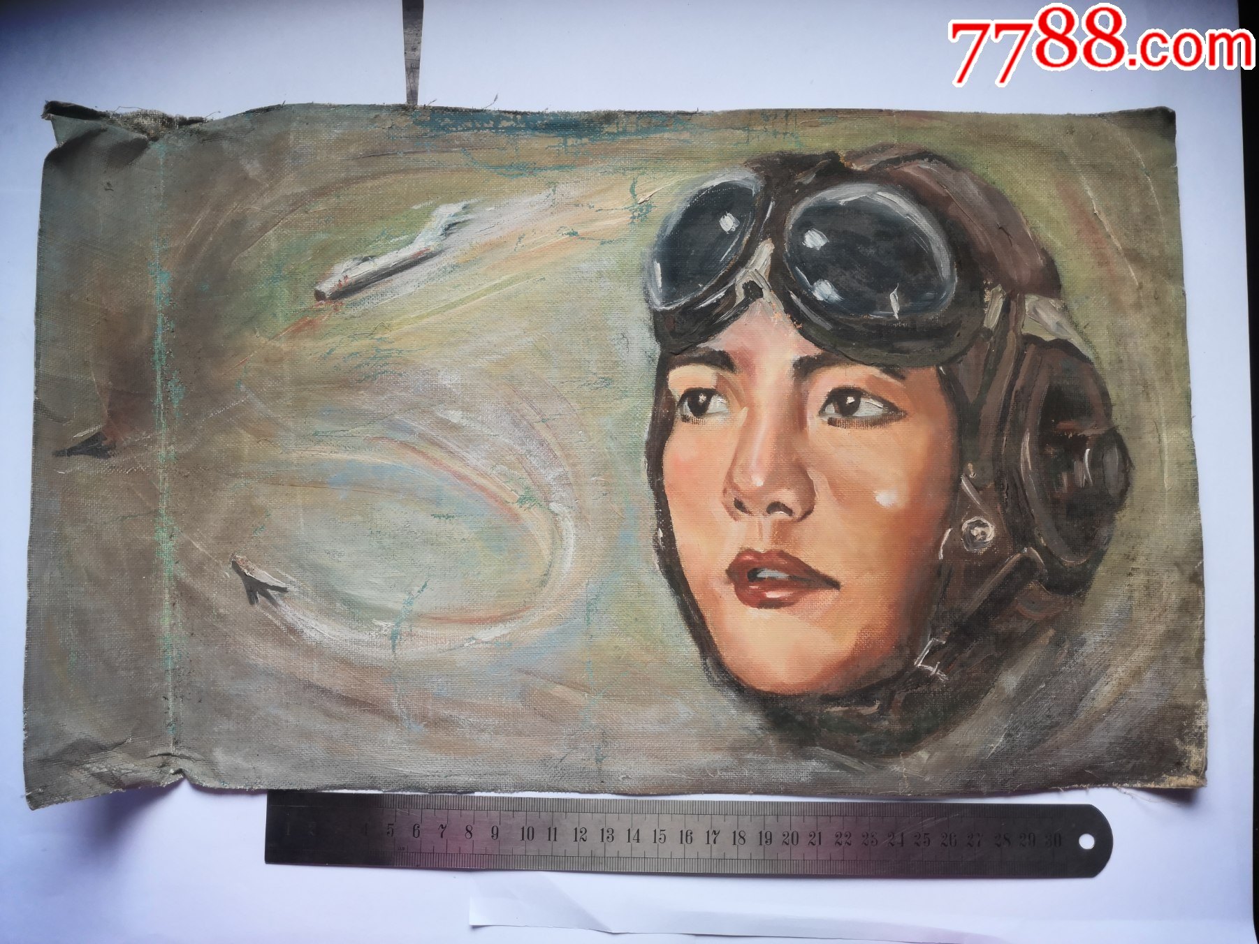 中国空军飞行员作战图4_水粉/水彩原画_湘江渡口【7788收藏__收藏热线