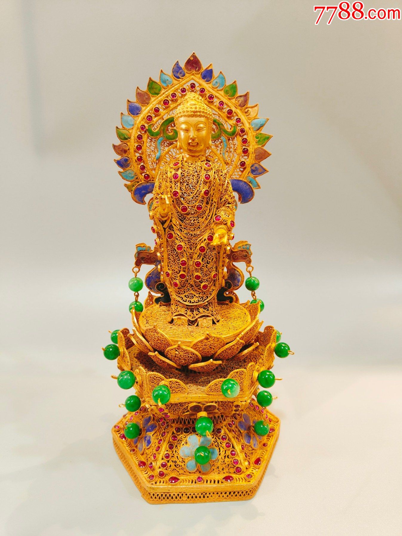 珍藏清代鎏金战立佛像a91s65f_价格8800元_第1张_7788收藏__收藏热线