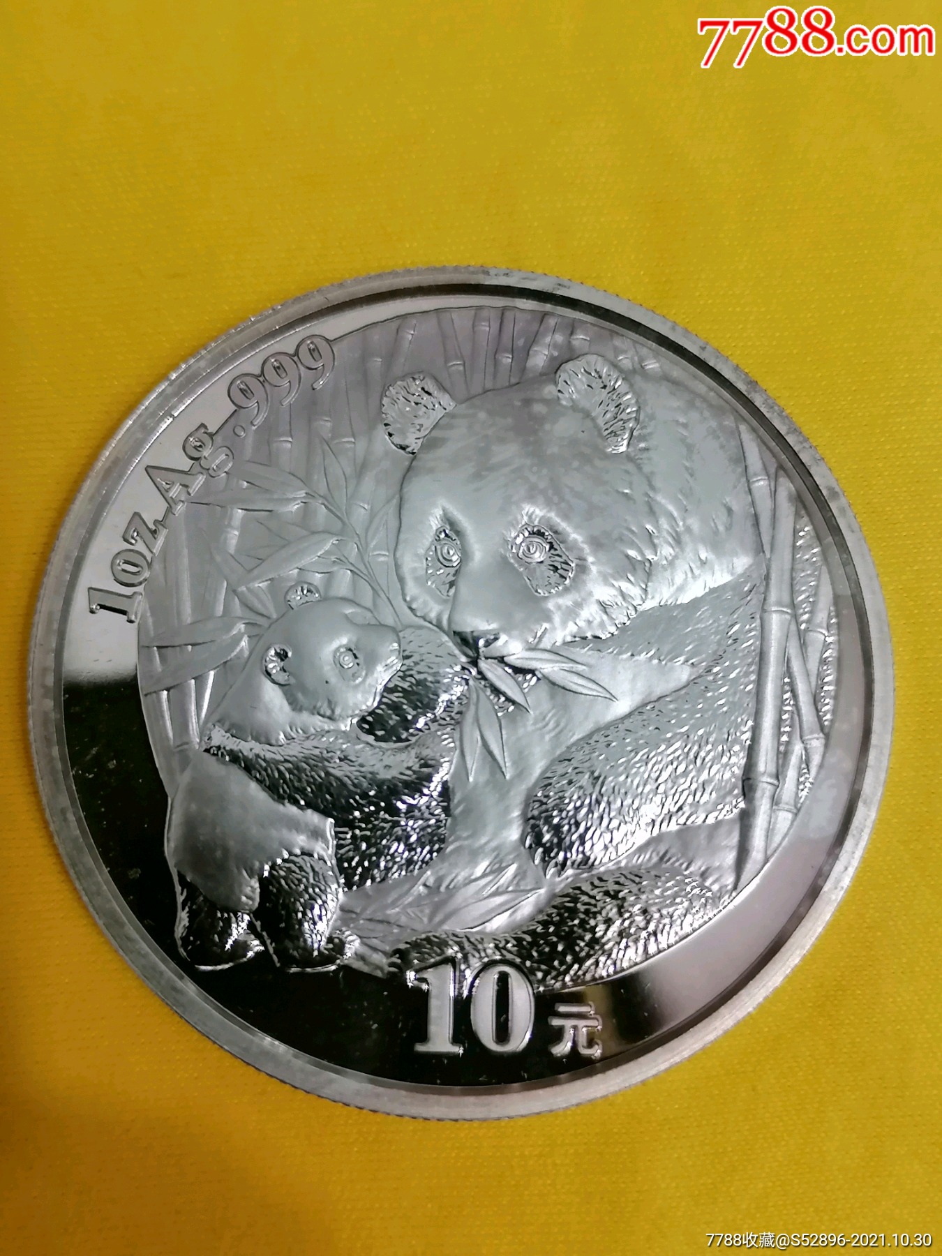 2005年熊猫10元银币纯银一盎司-价格:600元-se83460300-金银纪念币