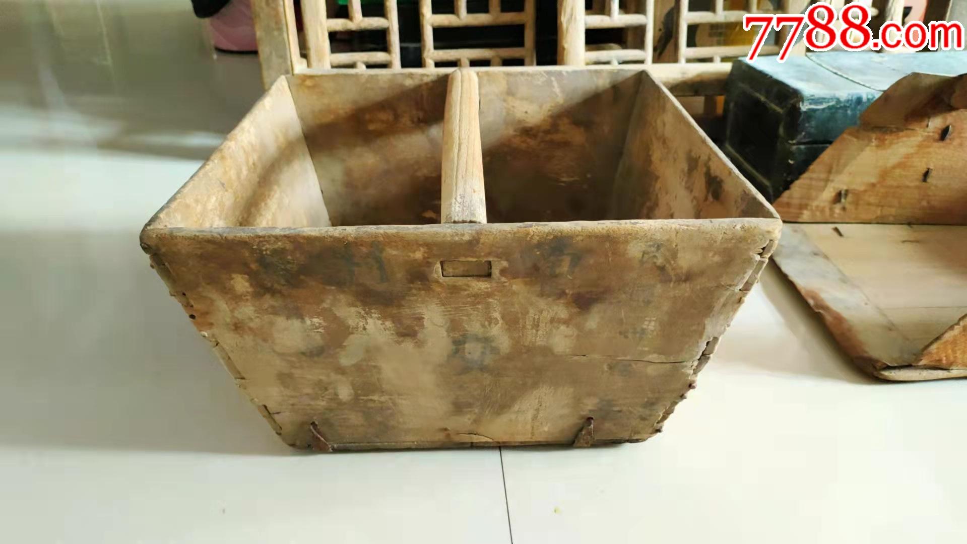 粮食老木斗装饰_木盘/木盛具_三晋古玩店【7788收藏__收藏热线】