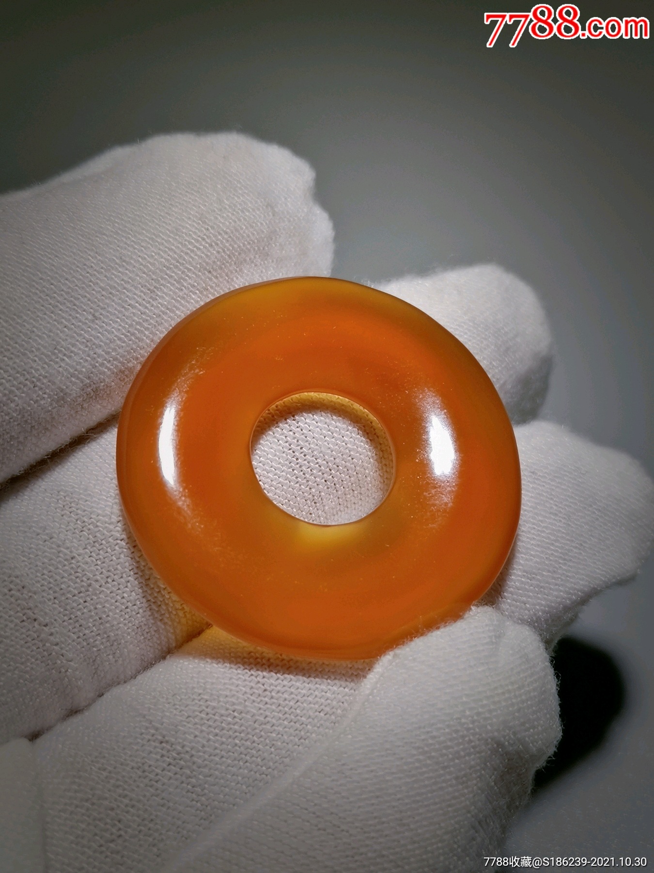 明清传世老玛瑙平安扣规格外径32内径12厚45mm顺丰到付