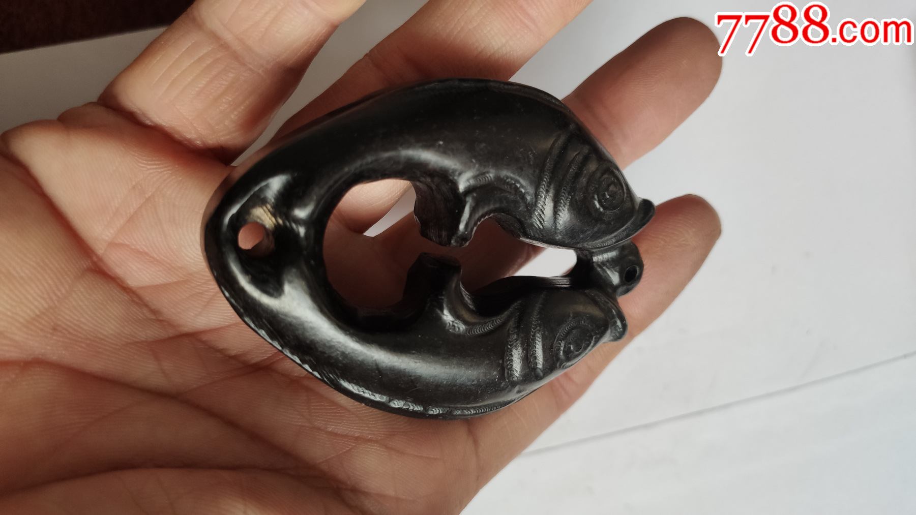 奇石陨石红山文化玉器古玩古董杂件收藏吸铁陨石双鱼玉挂玉佩玉牌老货