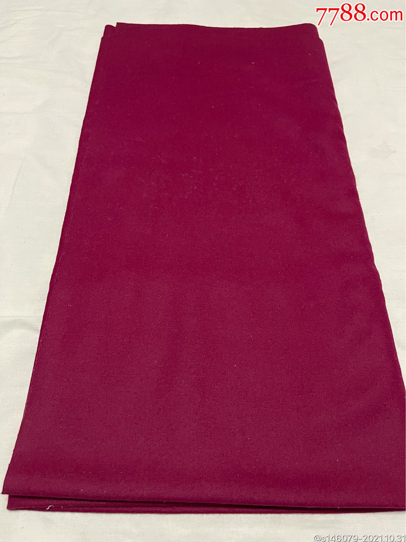 全新红色毛呢布料