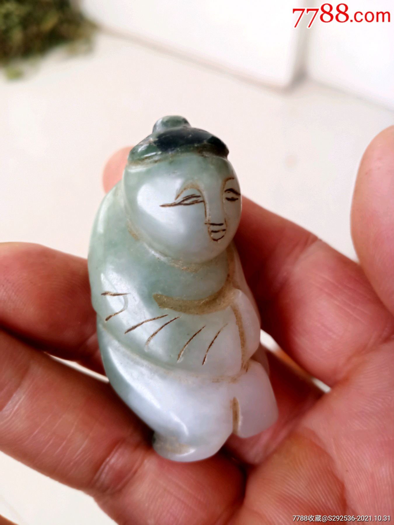 独山玉                                                ,把件,人物