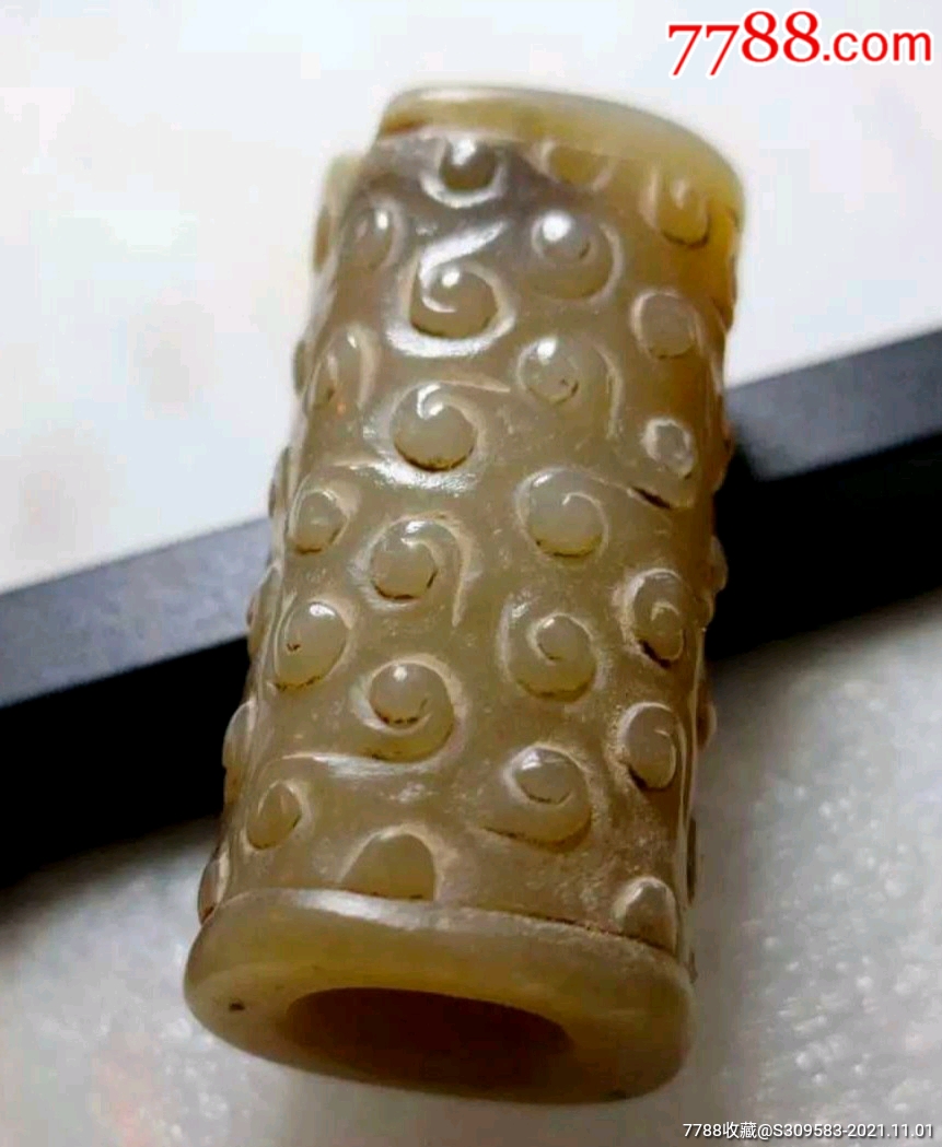 西周春秋战国云纹勒子_和田玉_图片鉴别_收藏价值_7788和田玉收藏
