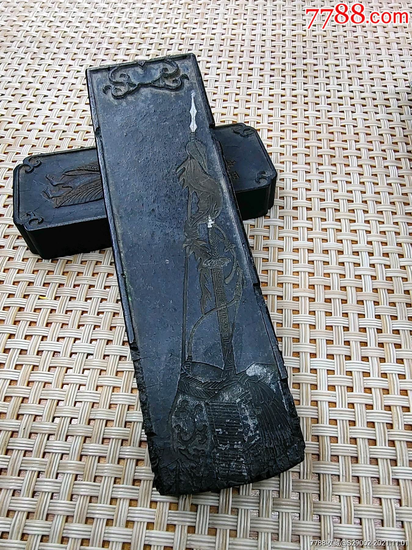 民国时期老墨条墨锭指挥如意_徽墨/墨锭_作品欣赏_收藏价值_7788书法