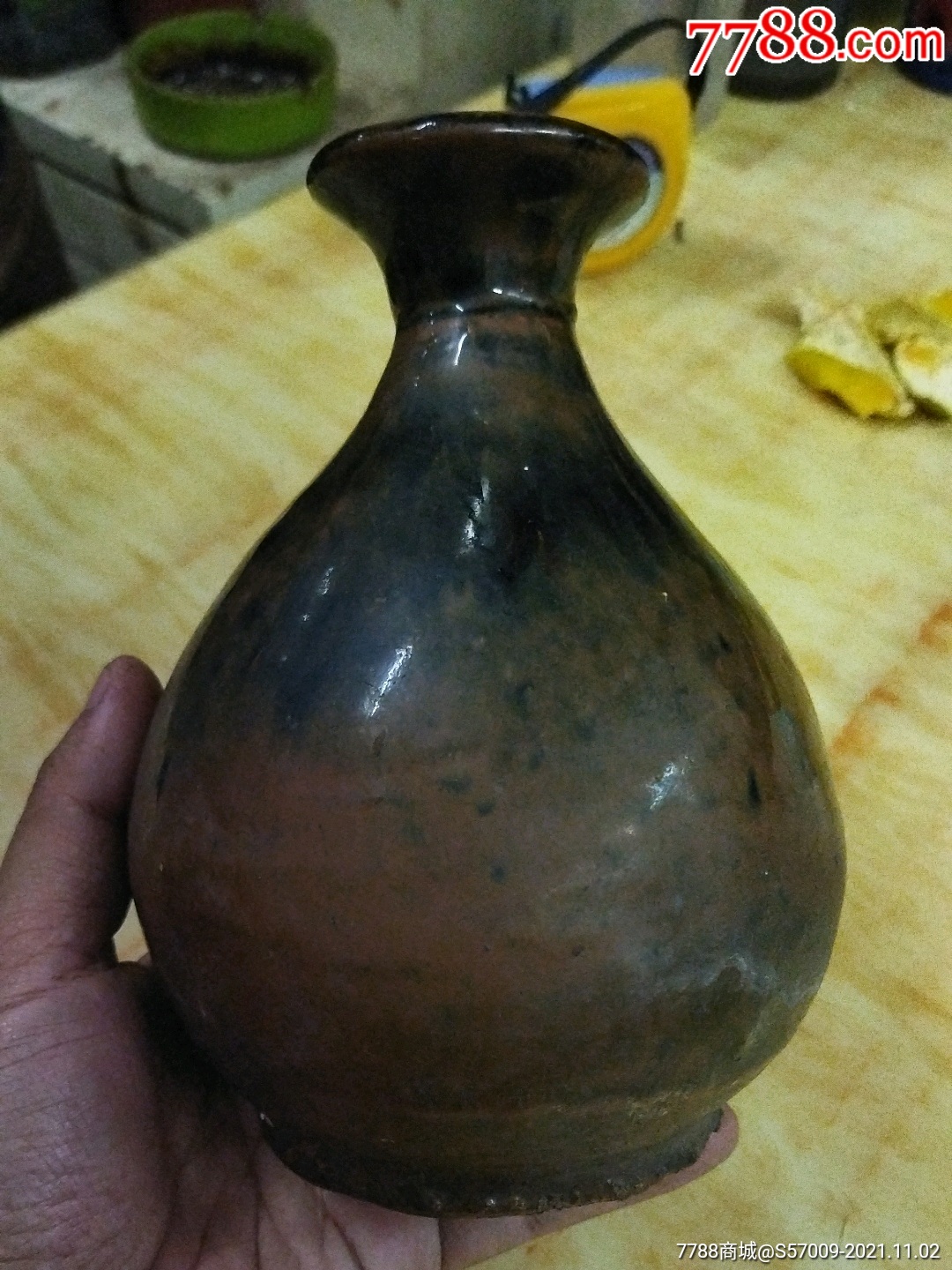 民国玉壶春酱釉壶_酱釉瓷/紫金釉_图片赏析_收藏价值_7788画报