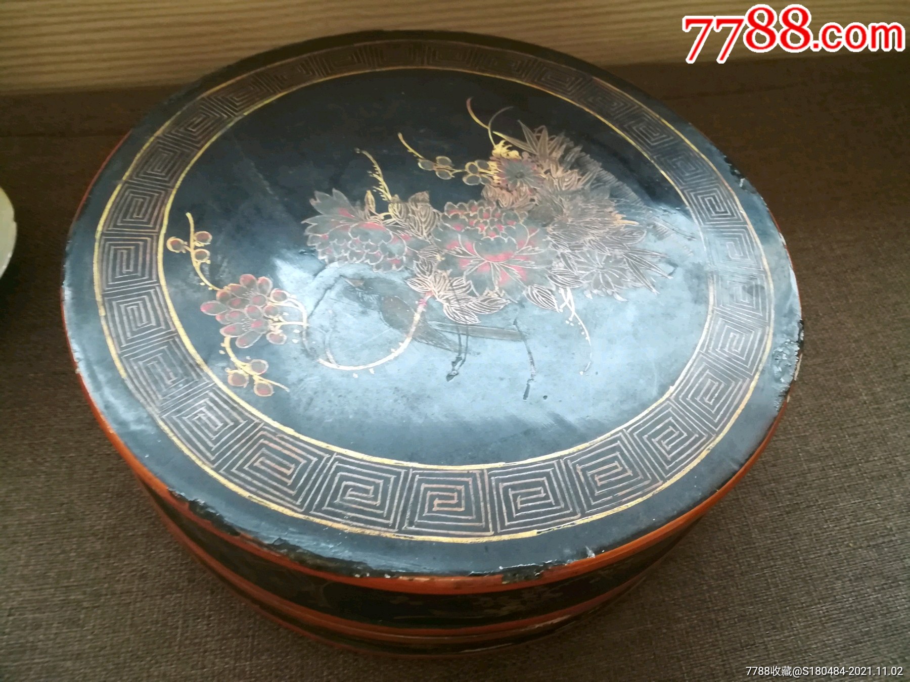 民国漆器九子盘-价格:1000元-se83520550-其他木艺家具-零售-7788旧