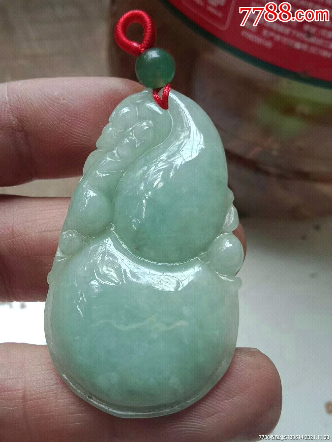 缅甸翡翠6288葫芦挂件送证书