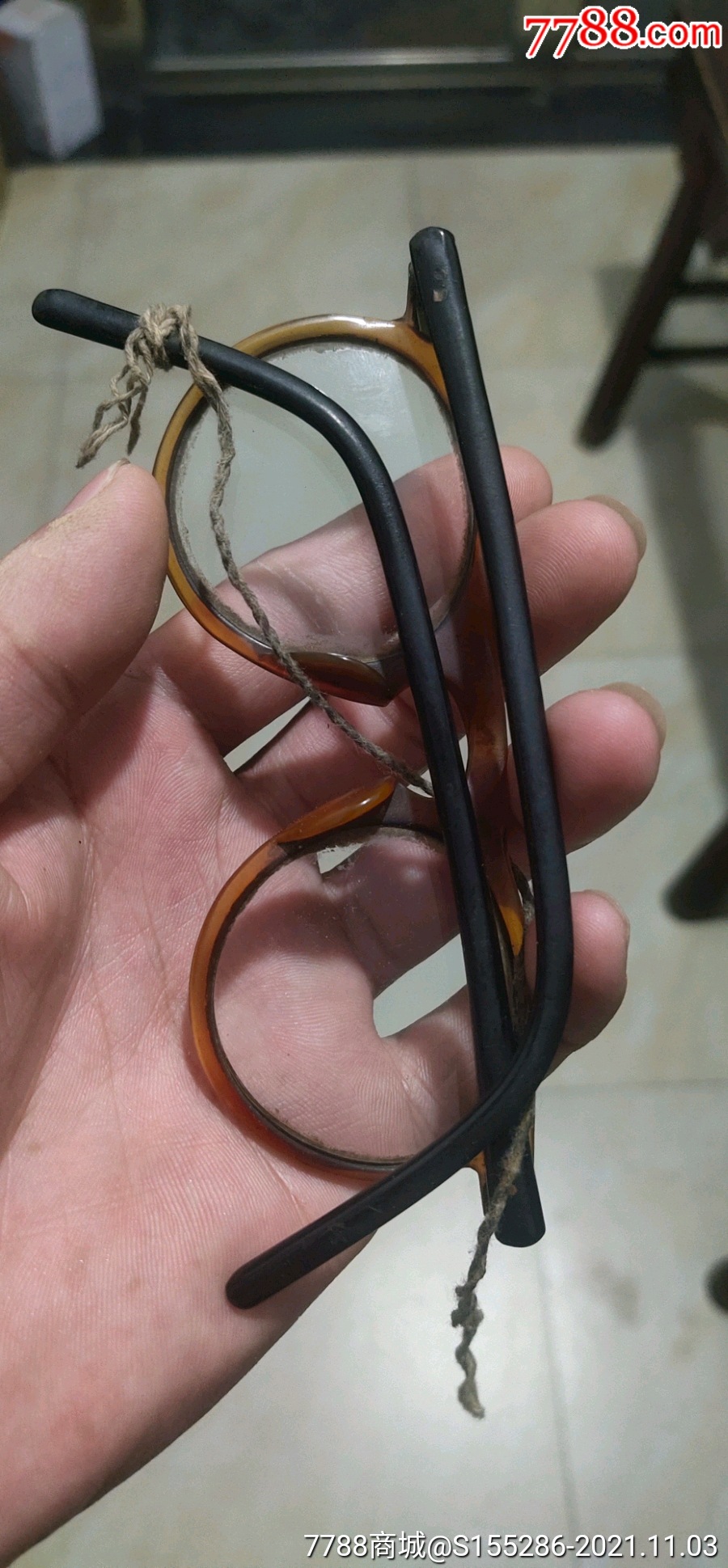 民国老石头老花镜品相如图包老包真