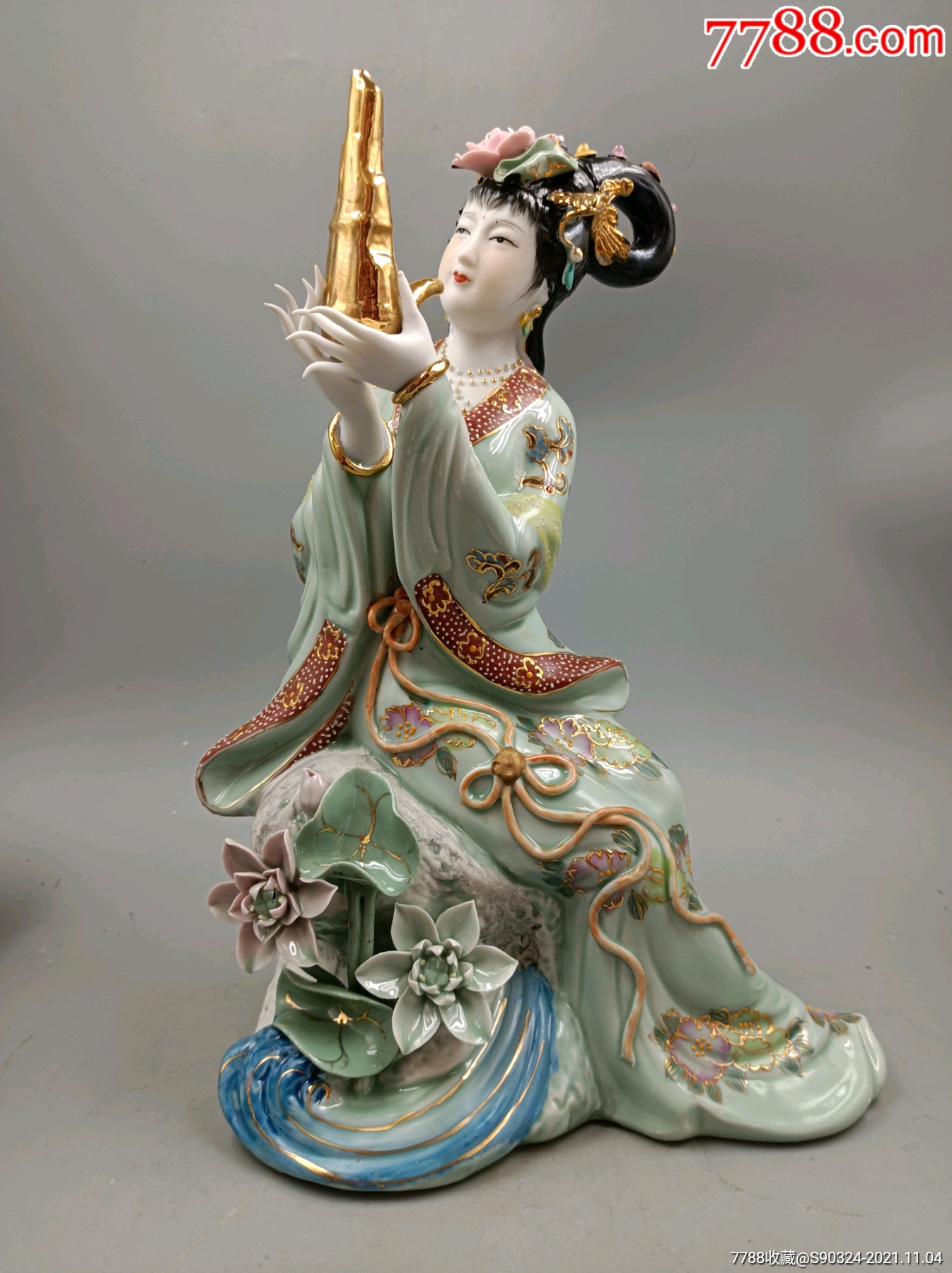 精美567美女人物瓷塑全美品