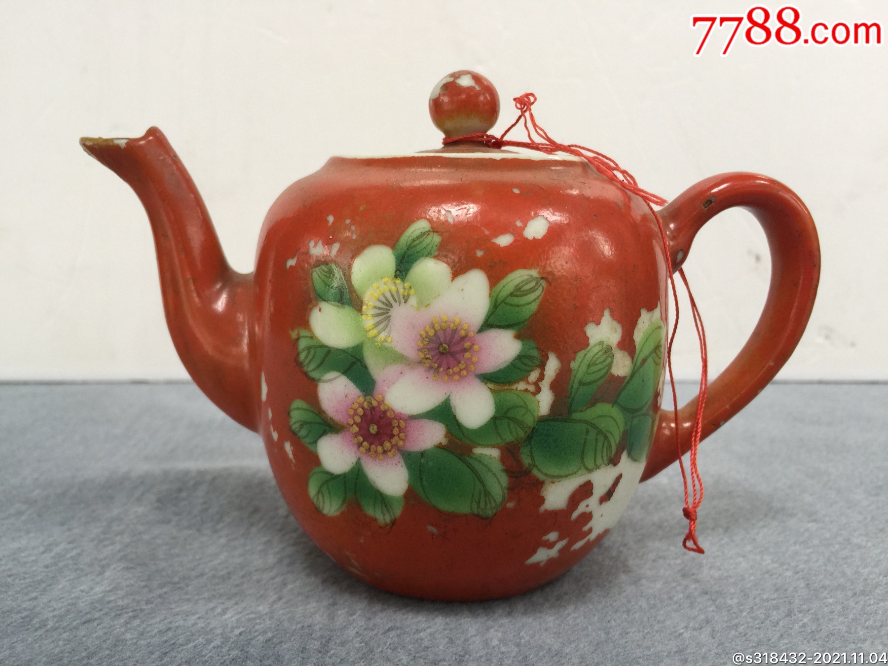 民国珊瑚红茶壶_茶壶_林邑藏家【7788收藏__收藏热线】