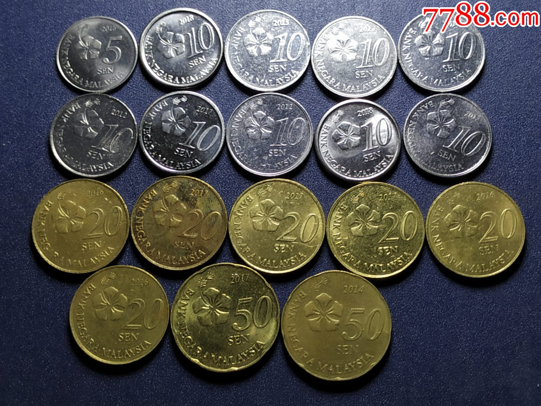 马来西亚硬币5sen图图片