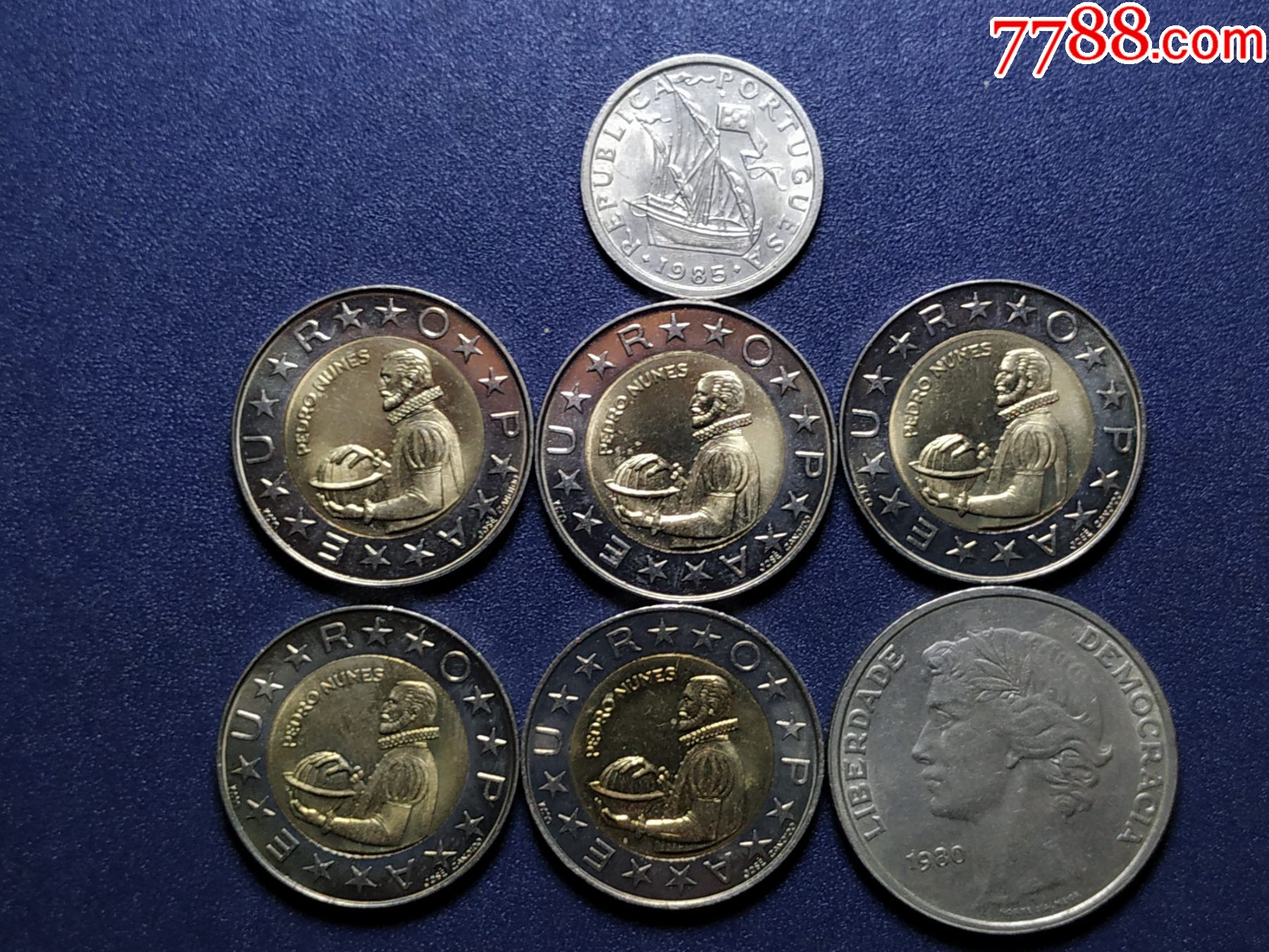好品葡萄牙老版硬币一组