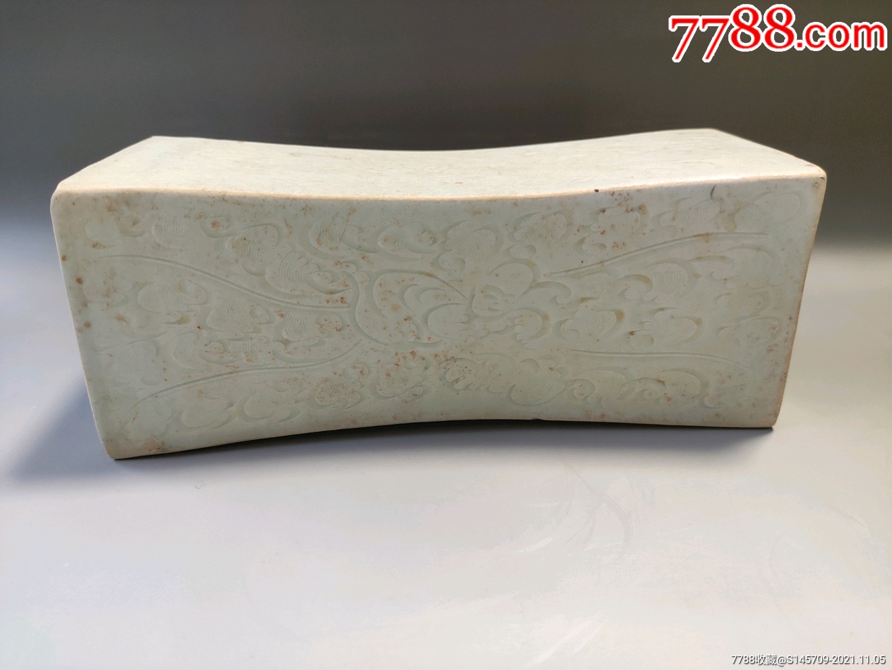 宋湖田窑刻花枕头喜欢的朋友不要错过细节如图