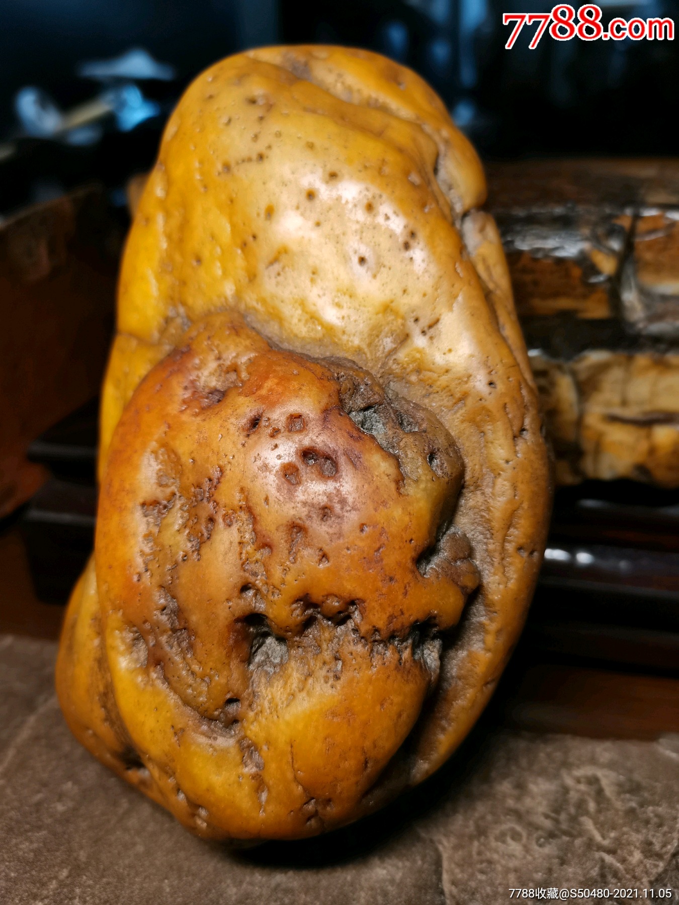 天然造型外皮颜色黄河石河洛系黄蜡石水冲造型原石河洛玉