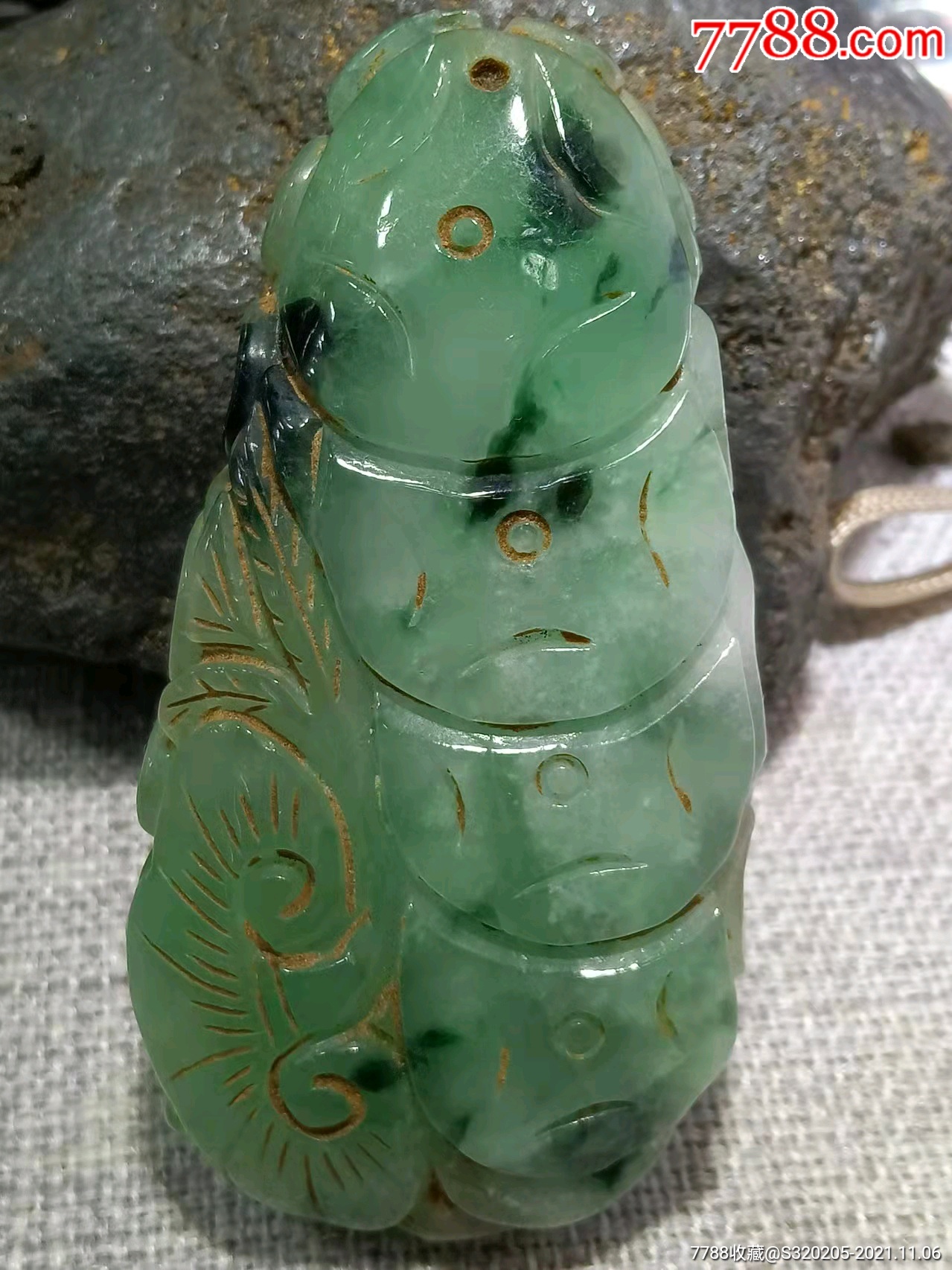 老翡翠手把件-价格:2000元-se83593388-翡翠/缅甸玉-零售-7788收藏