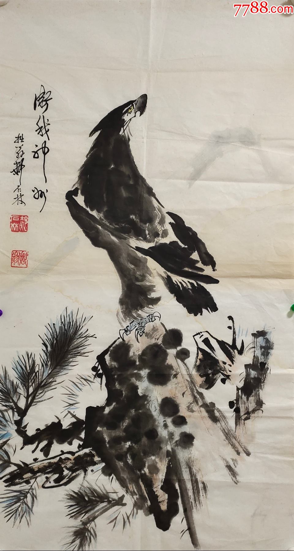 郝石林手绘松鼠工艺画/家居书房礼品收藏/70*46cm