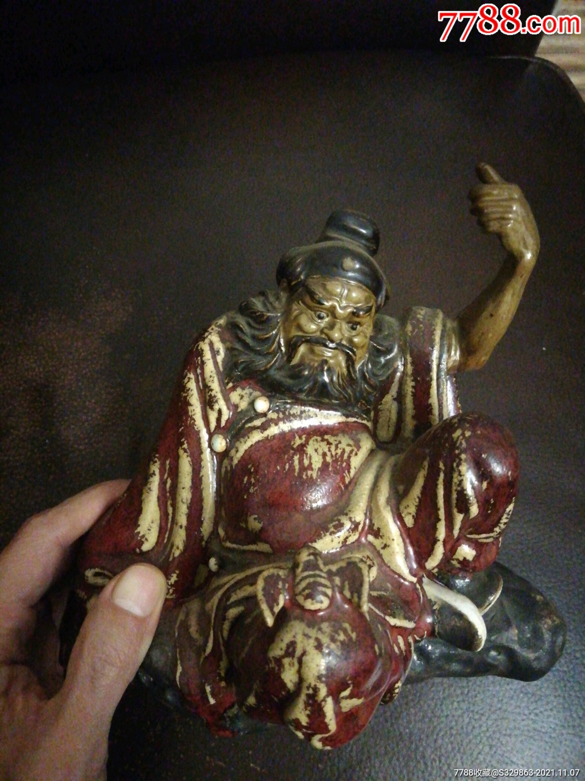 老的石湾窑钟馗高18厘米精彩