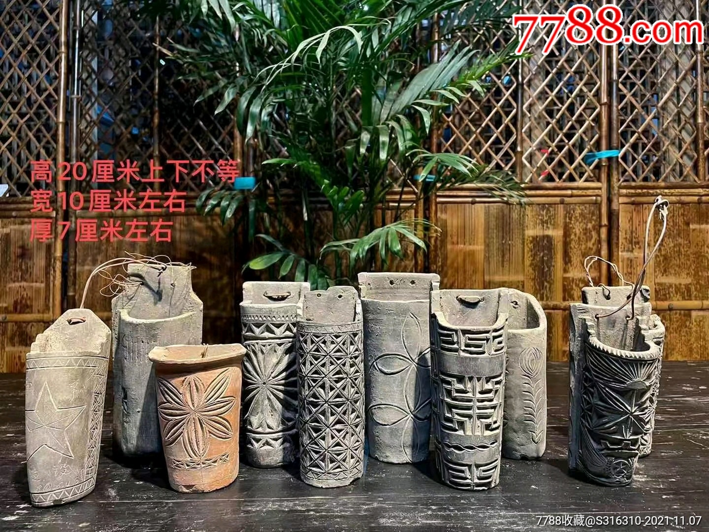 民国时期陶制筷子笼纹饰漂亮单价喜欢的来