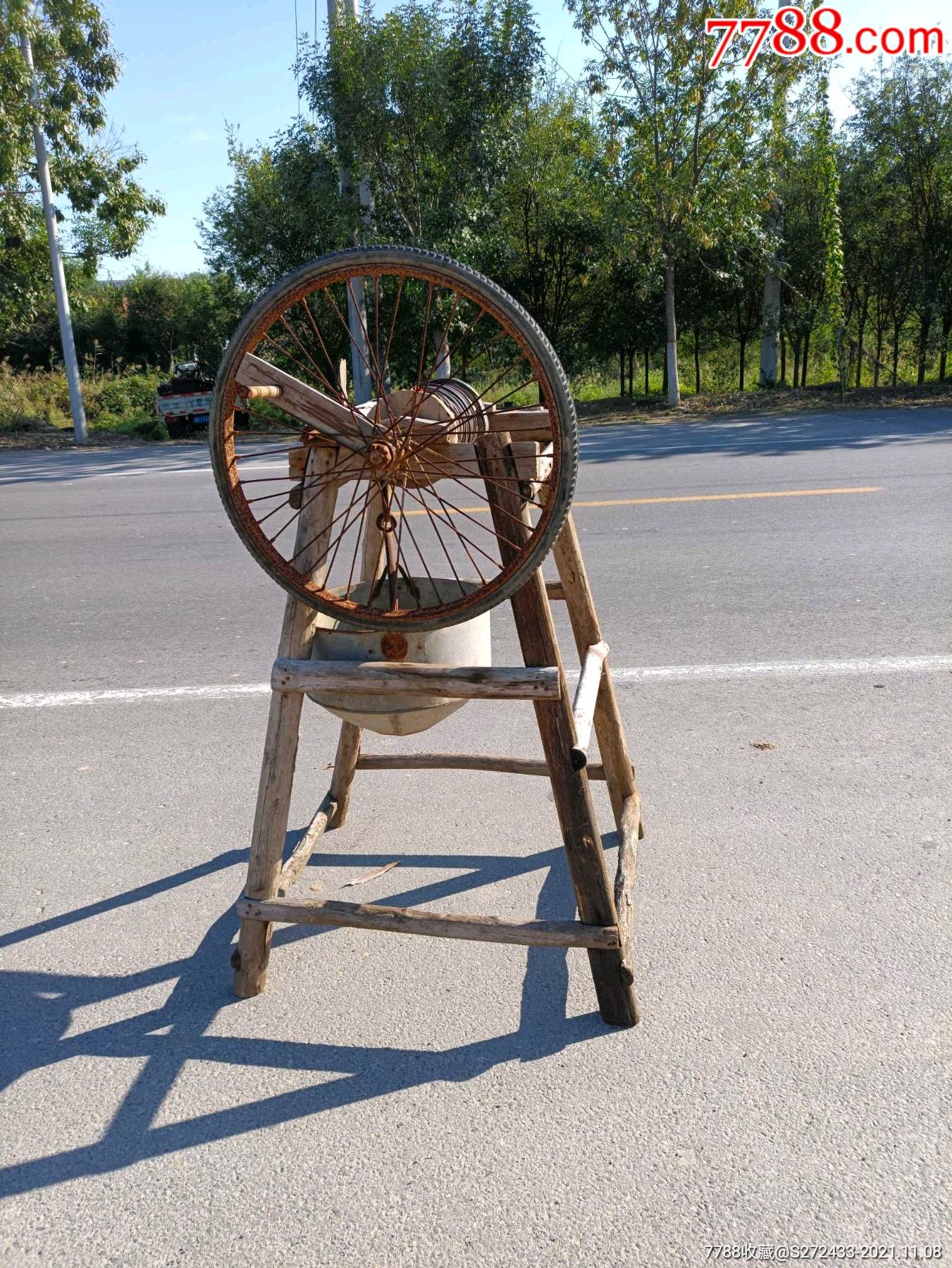 乡下收提水辘轳一个完整包老正常使用品相如图