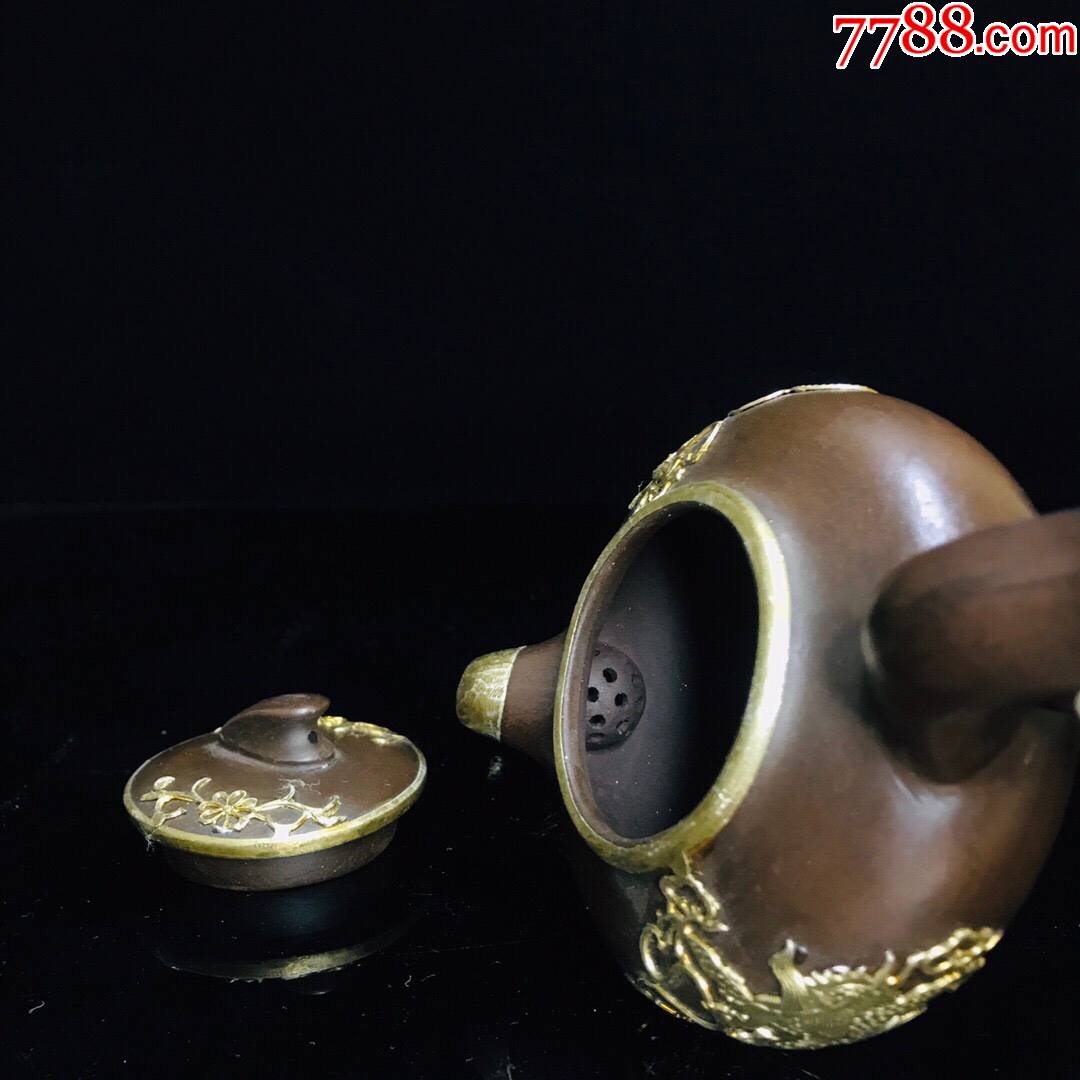 珍藏包银紫砂壶a23s26e