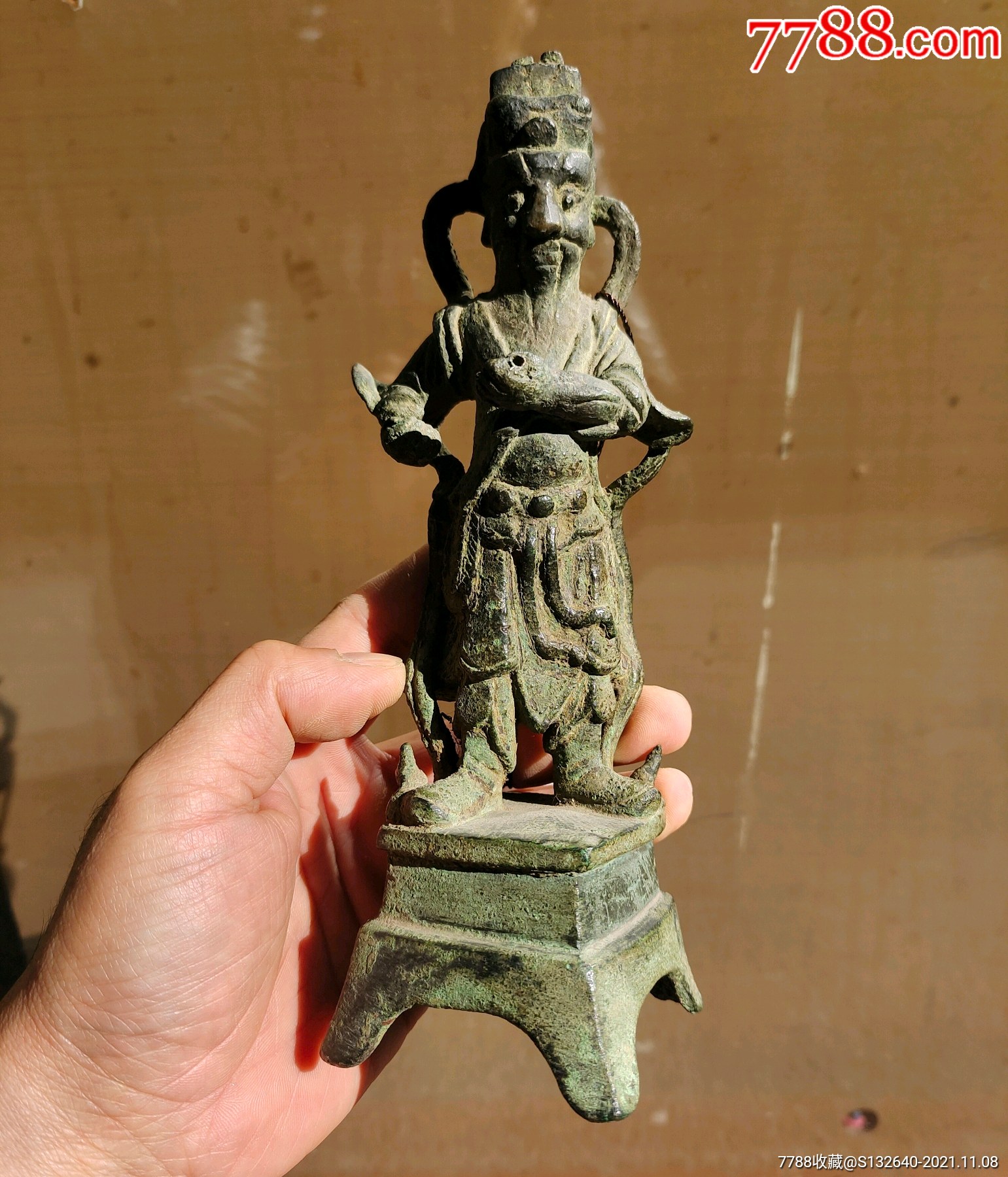 明代"天王"青铜造像一尊_铜像/铜佛像_醉古轩【7788收藏__收藏热线】