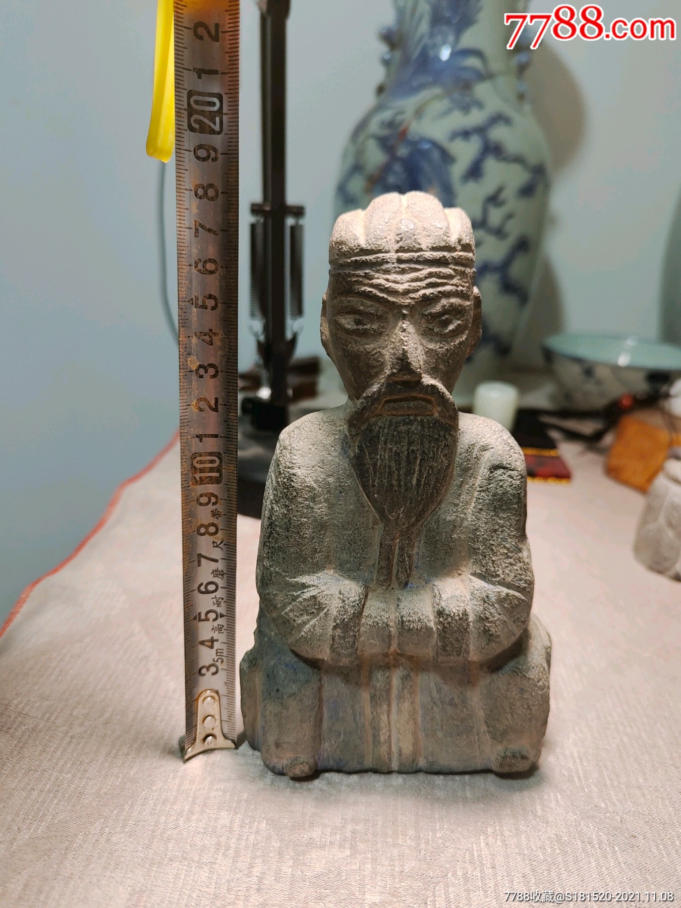 清代石雕神像土地爷