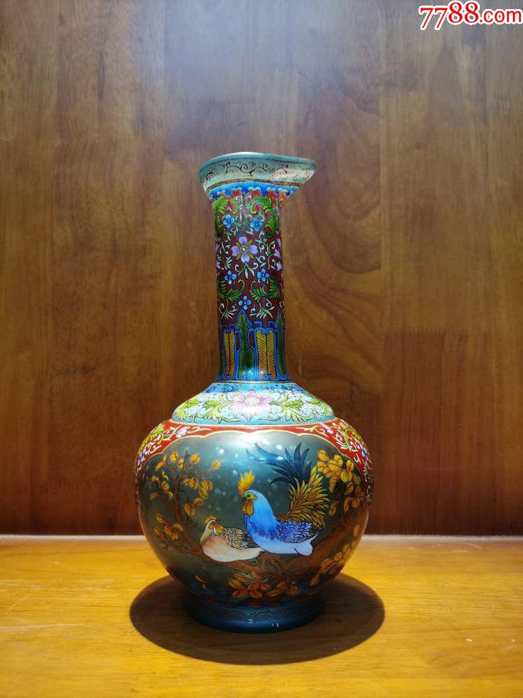 清代琉璃珐琅彩瓶图片