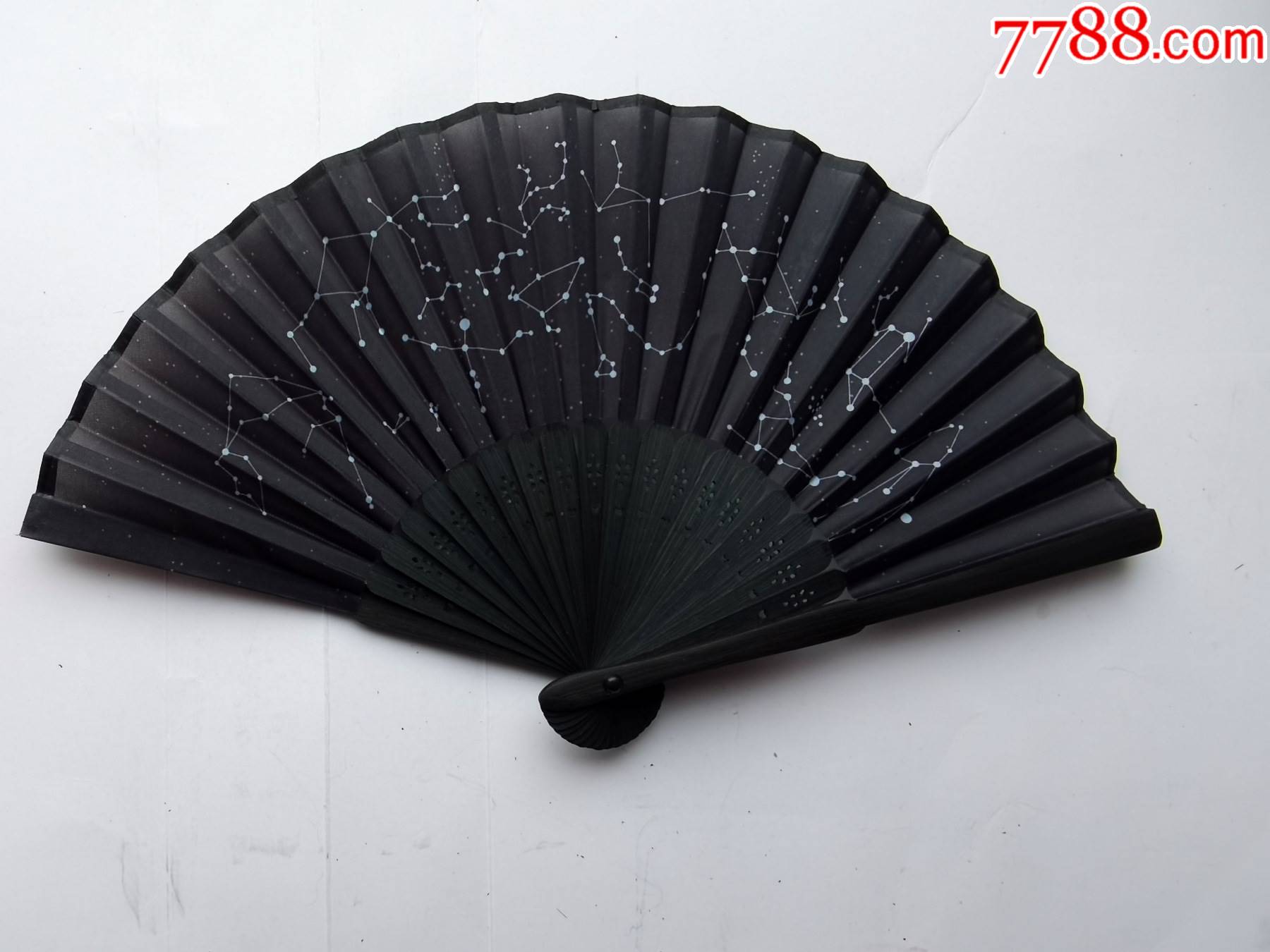 日本丝绸《星象图》茶扇