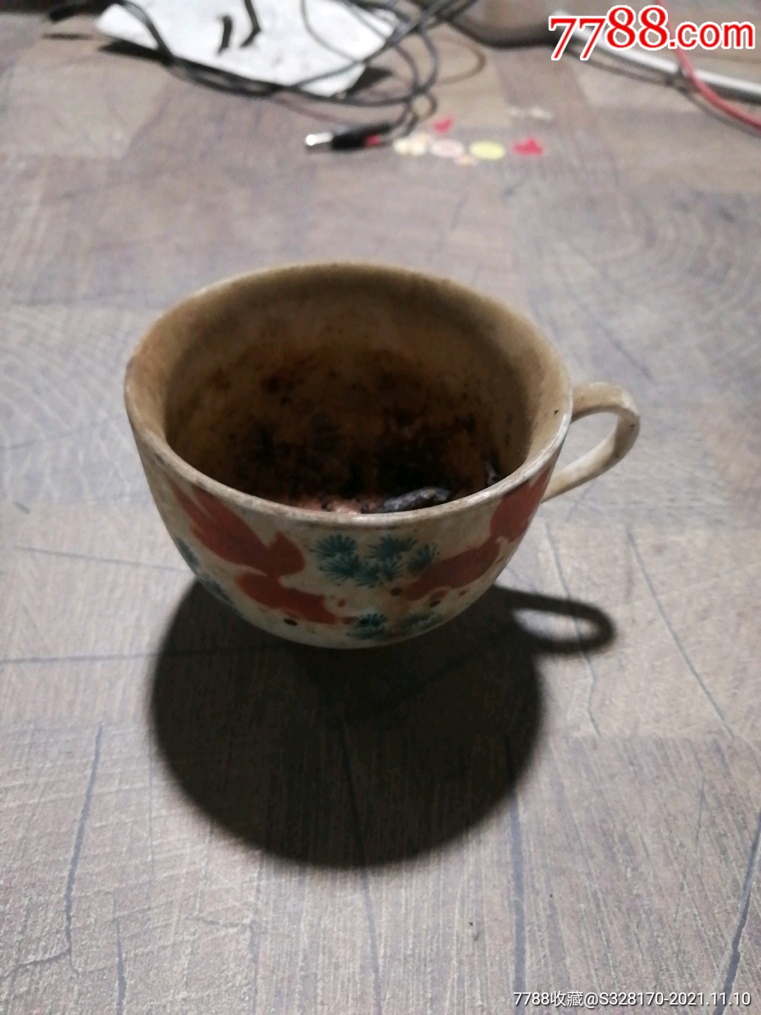 老式双鱼茶杯