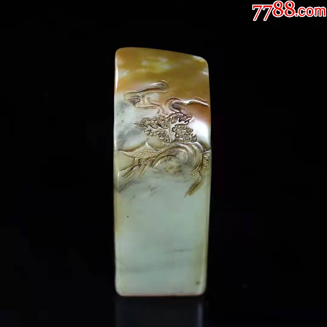 旧藏天蓝冻寿山芙蓉石印章