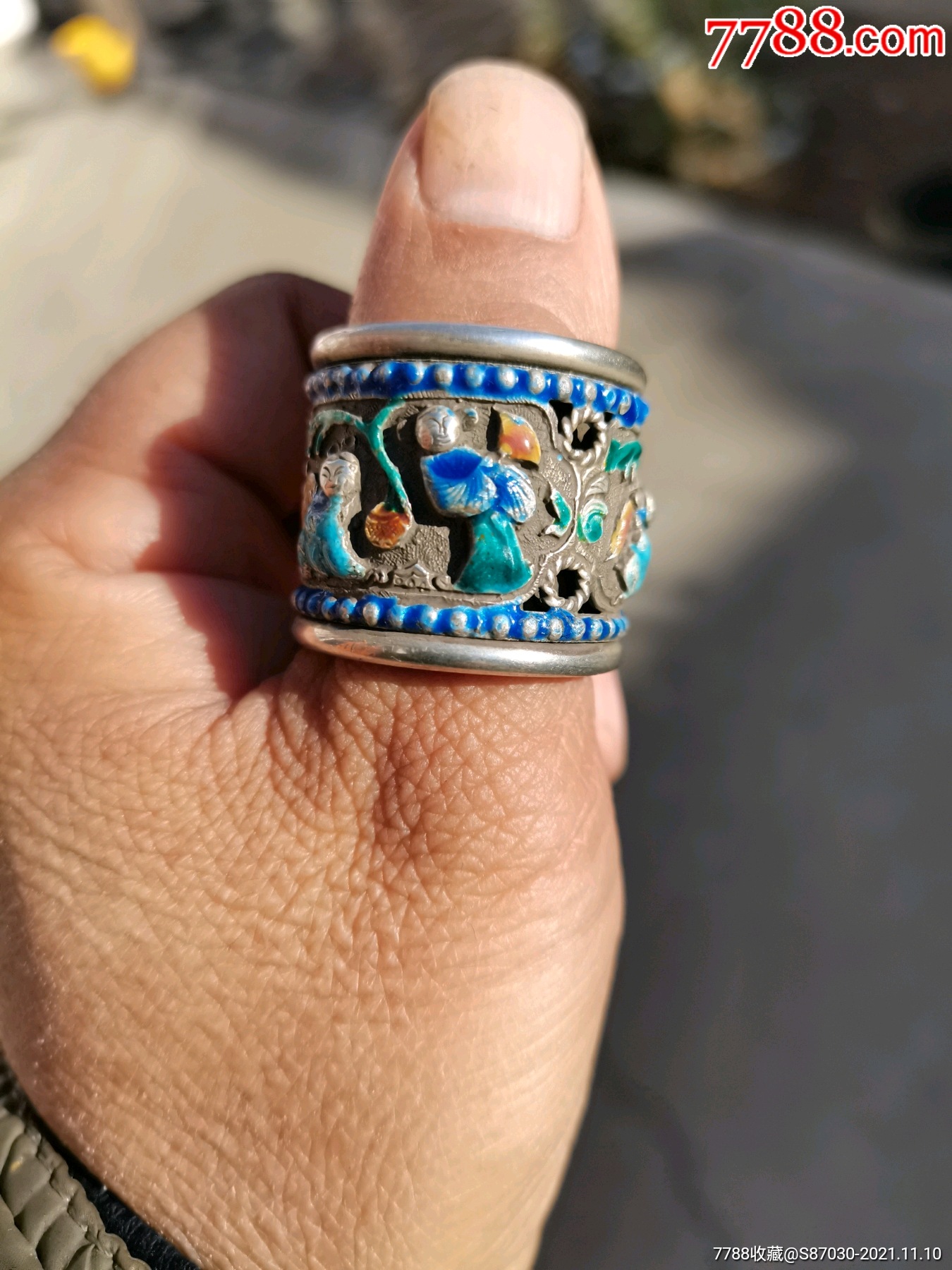 老银烧蓝扳指_价格500元_第1张_7788收藏__收藏热线