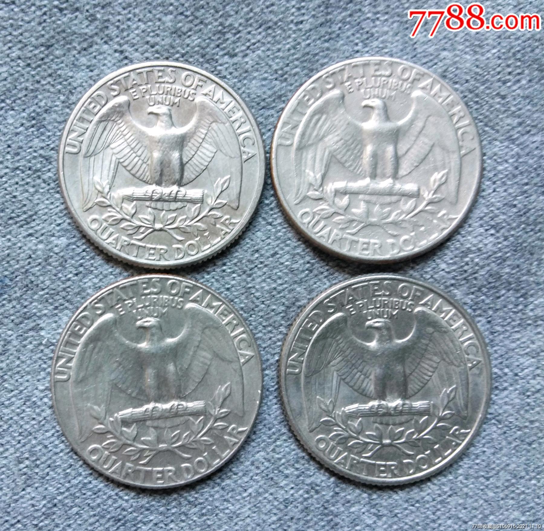 25美分四枚合售