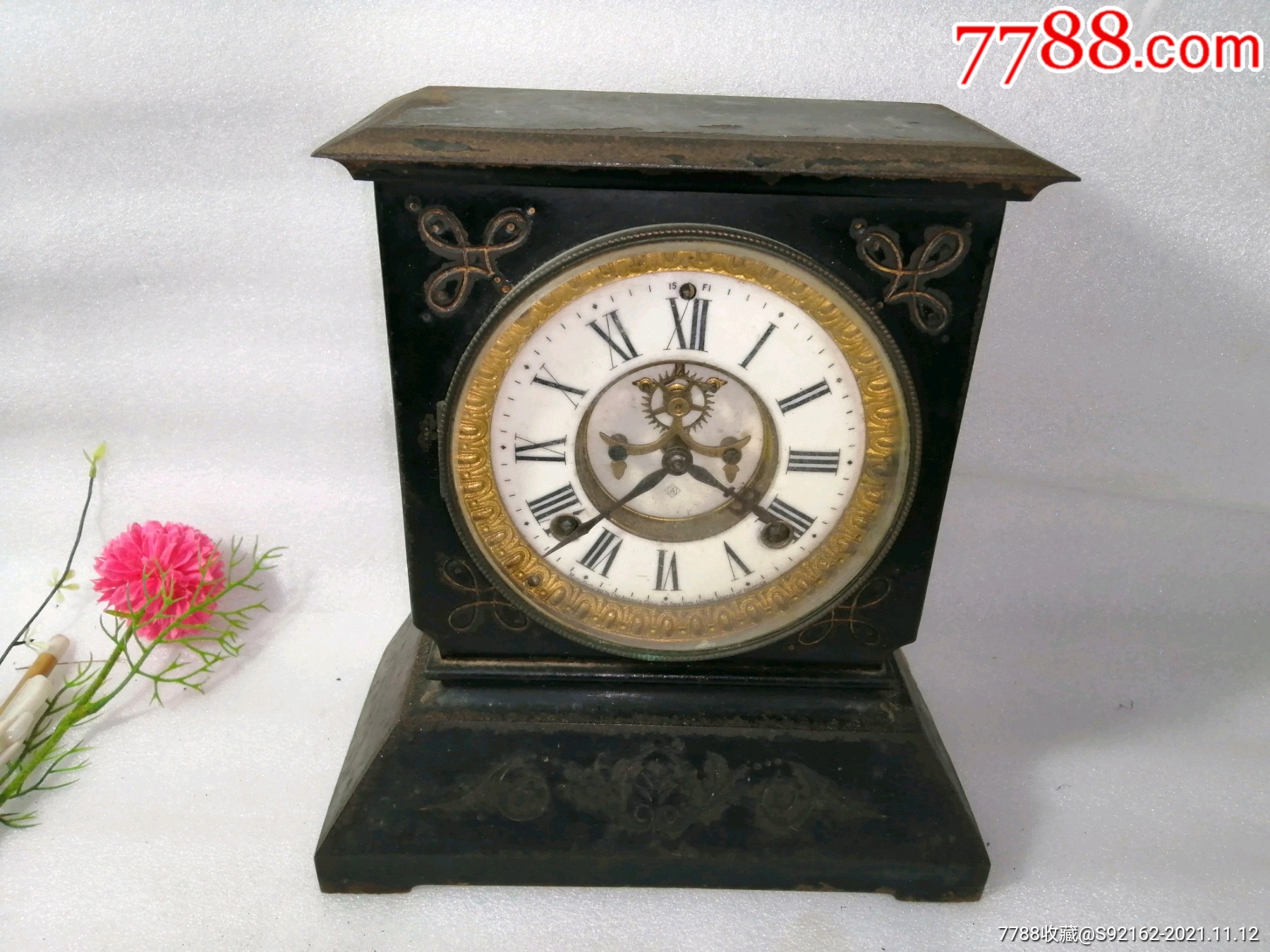 民国时期美国ansonia安索尼亚铁壳座钟