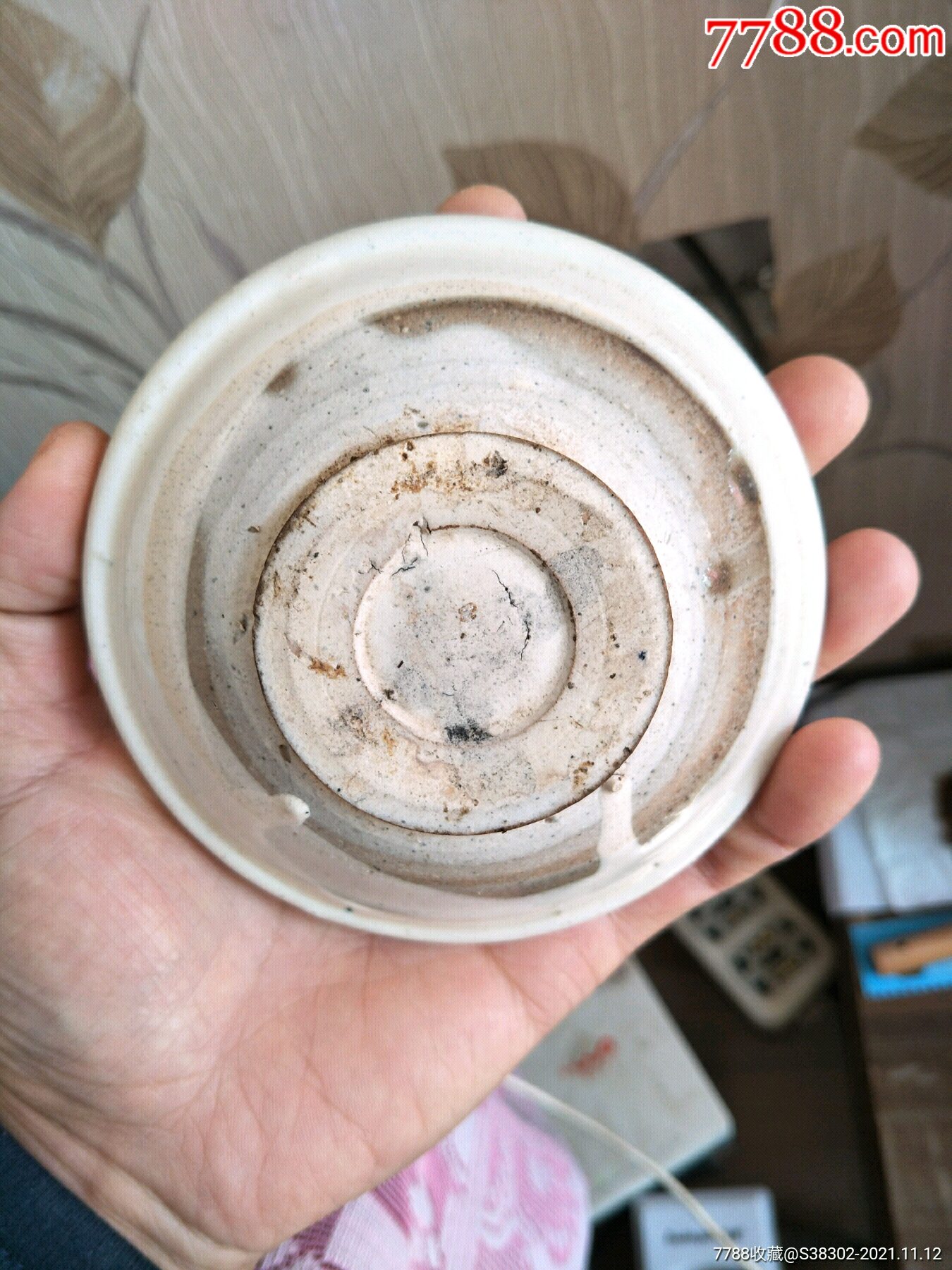 晚唐五代邢窑系玉璧底茶盏一枚釉子莹润光亮做工很棒临清运河古玩店