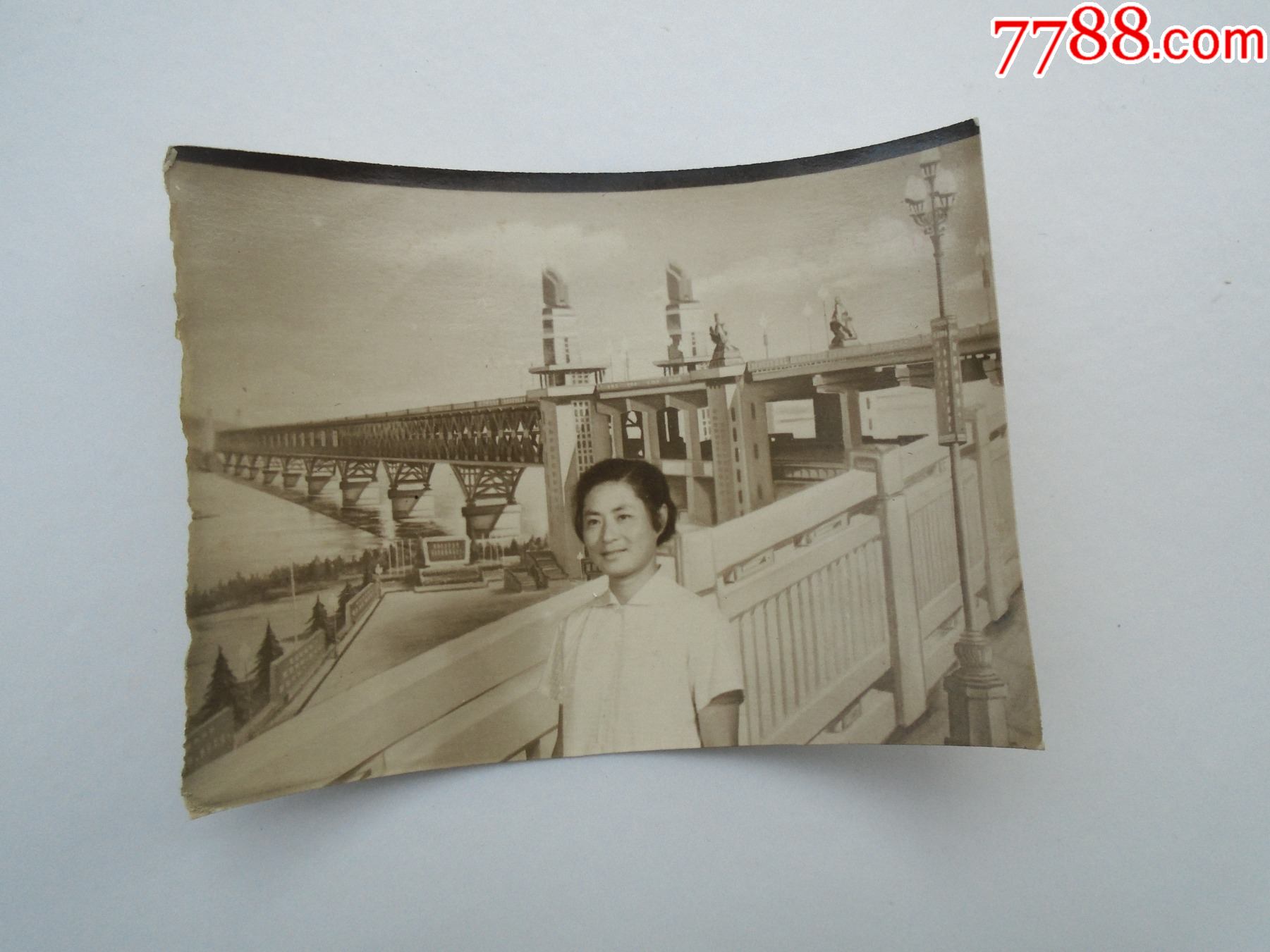 南京长江大桥黑白老照片1张包真包老尺寸7555厘米详见书影放