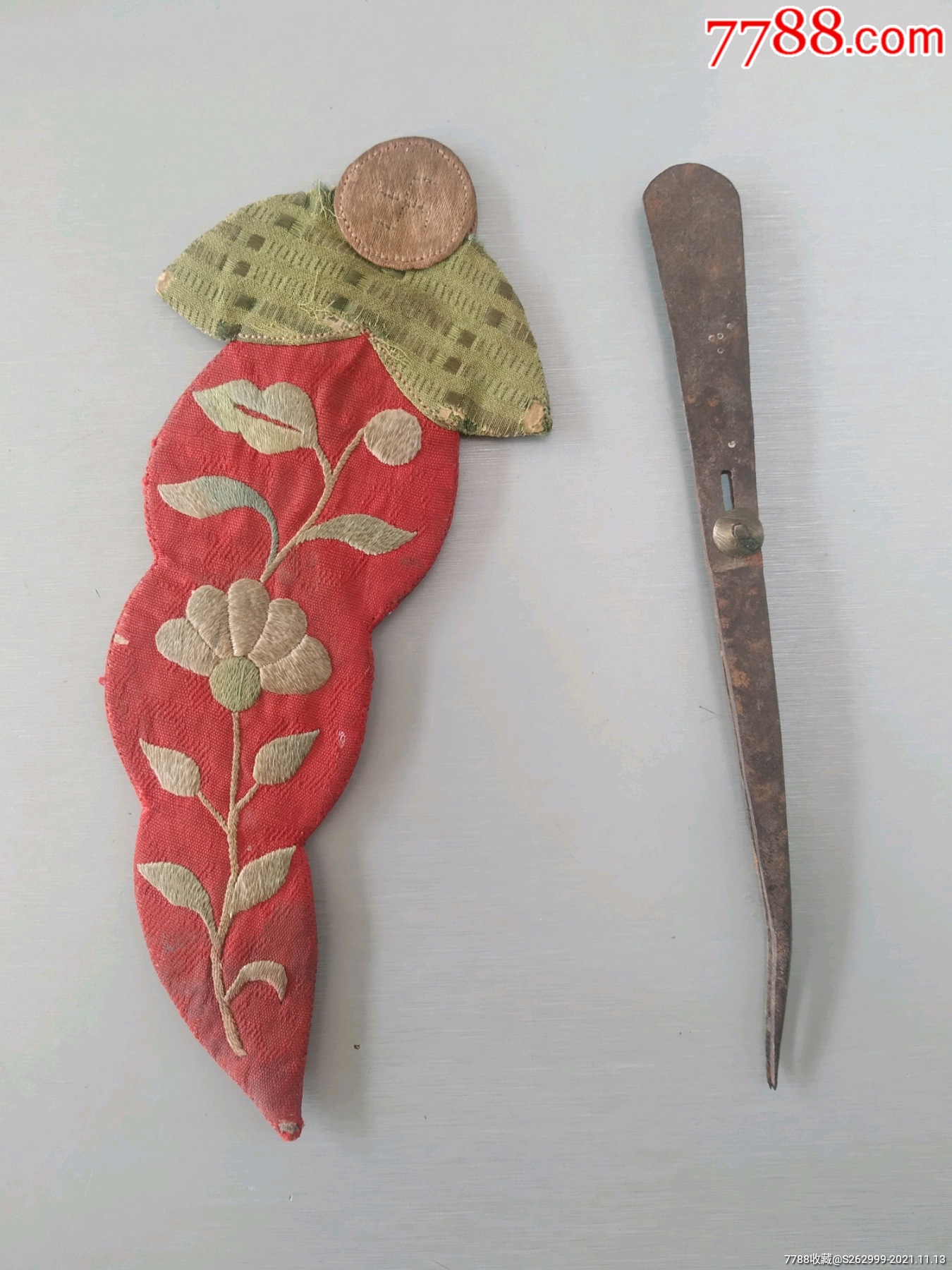 老绣品镊子套老刺绣