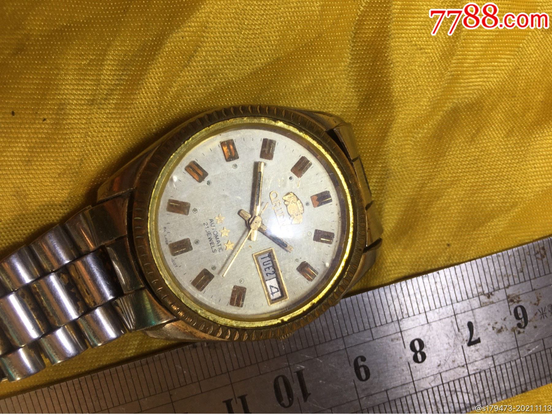 老货日本自动手表原装表带表链原装双狮牌手表东方牌手表走时喔可以